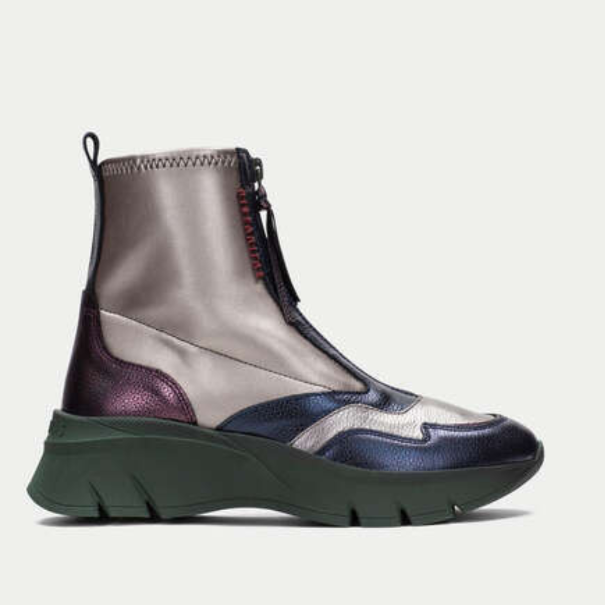 Hispanitas - Sneakers in pelle laminata con zip