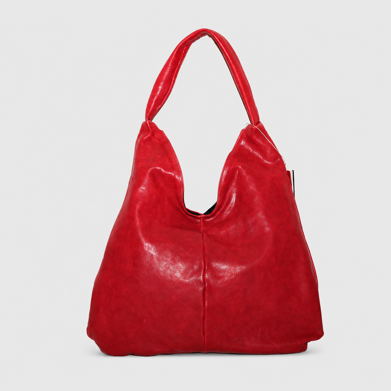 Soho Bags - Maxi Hobo Bag in Pelle Rosso Ciliegia