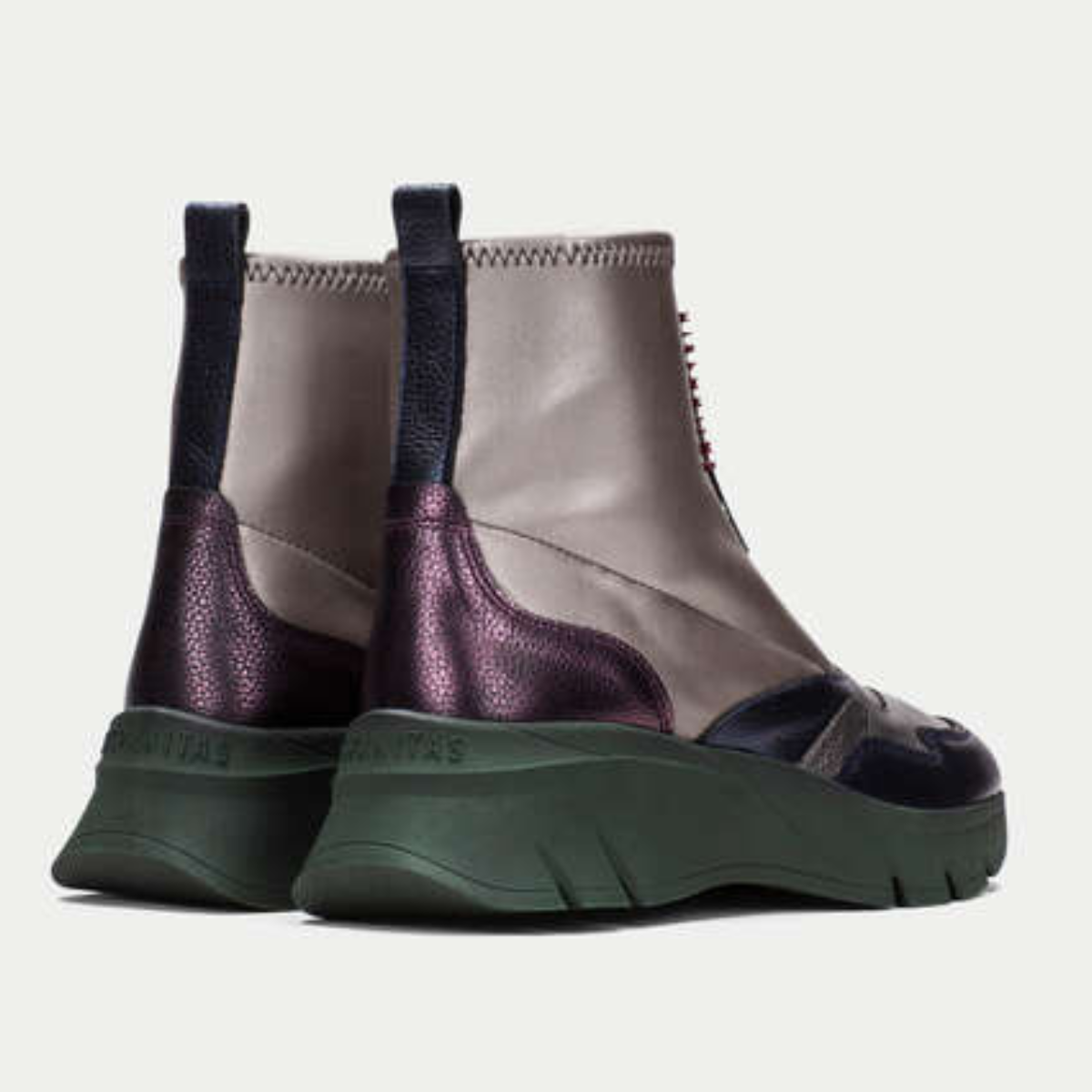 Hispanitas - Sneakers in pelle laminata con zip