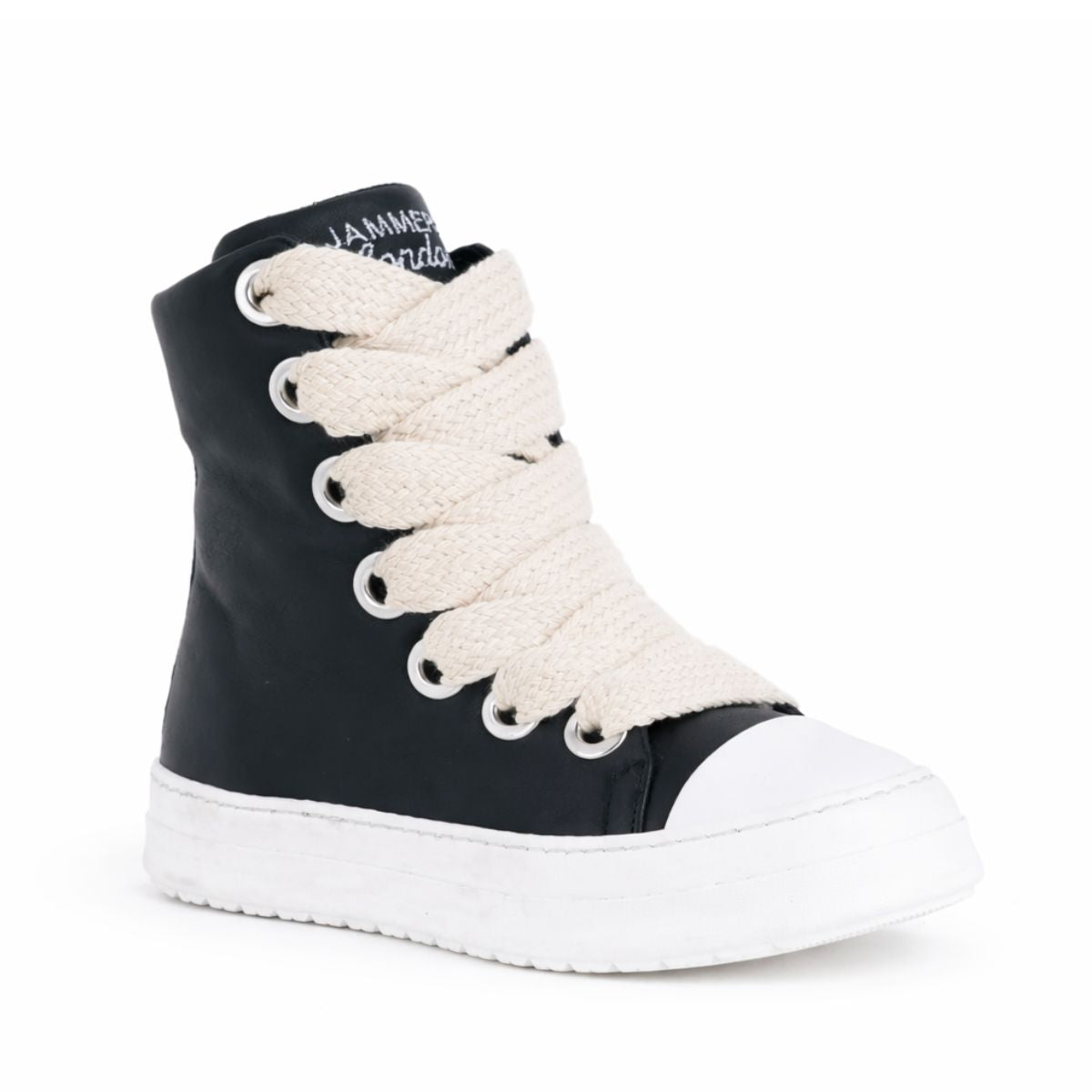 Jammers London - Sneakers stivaletto pelle nero lacci Tore Over