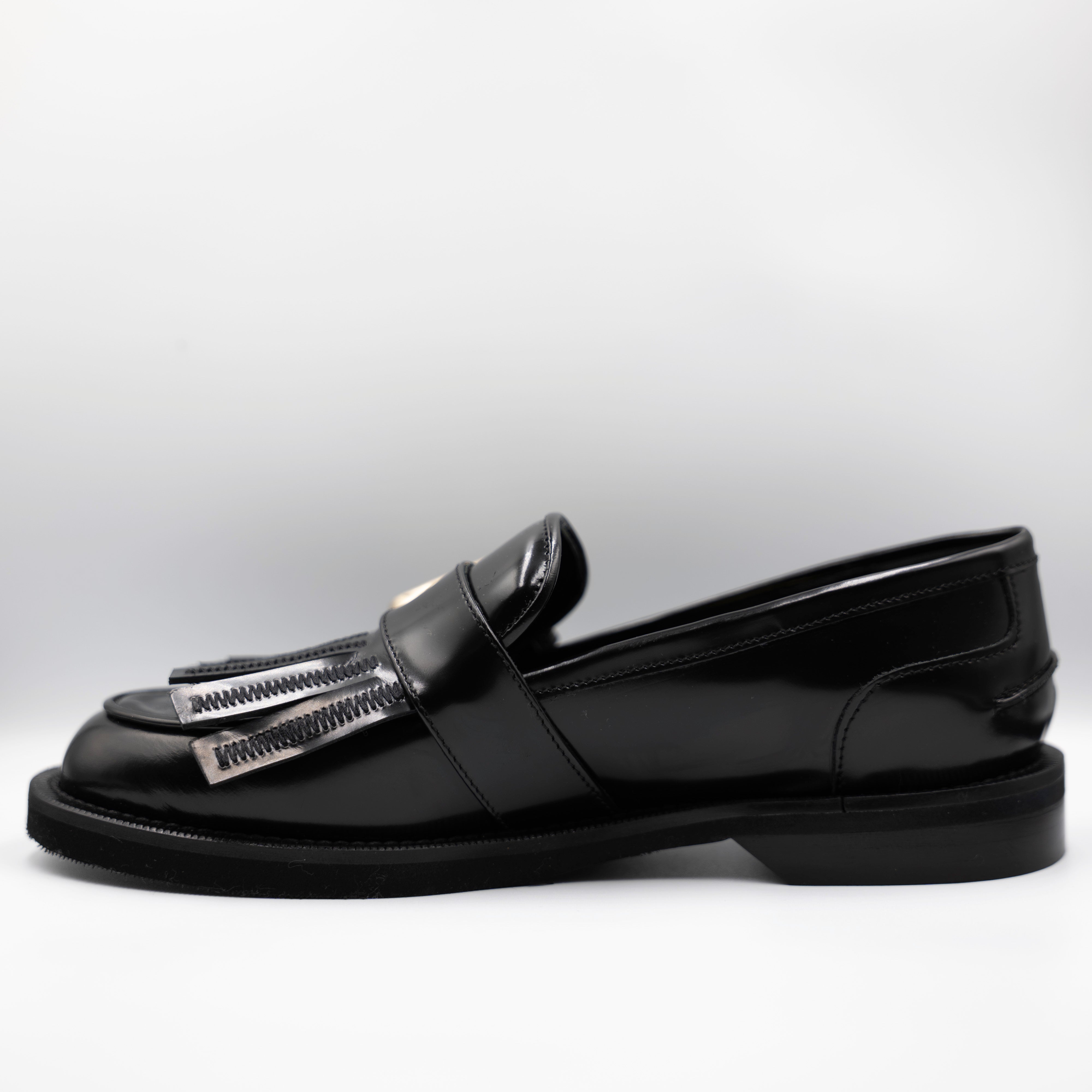 Eva Luna - Mocassini in pelle abrasivata con frange