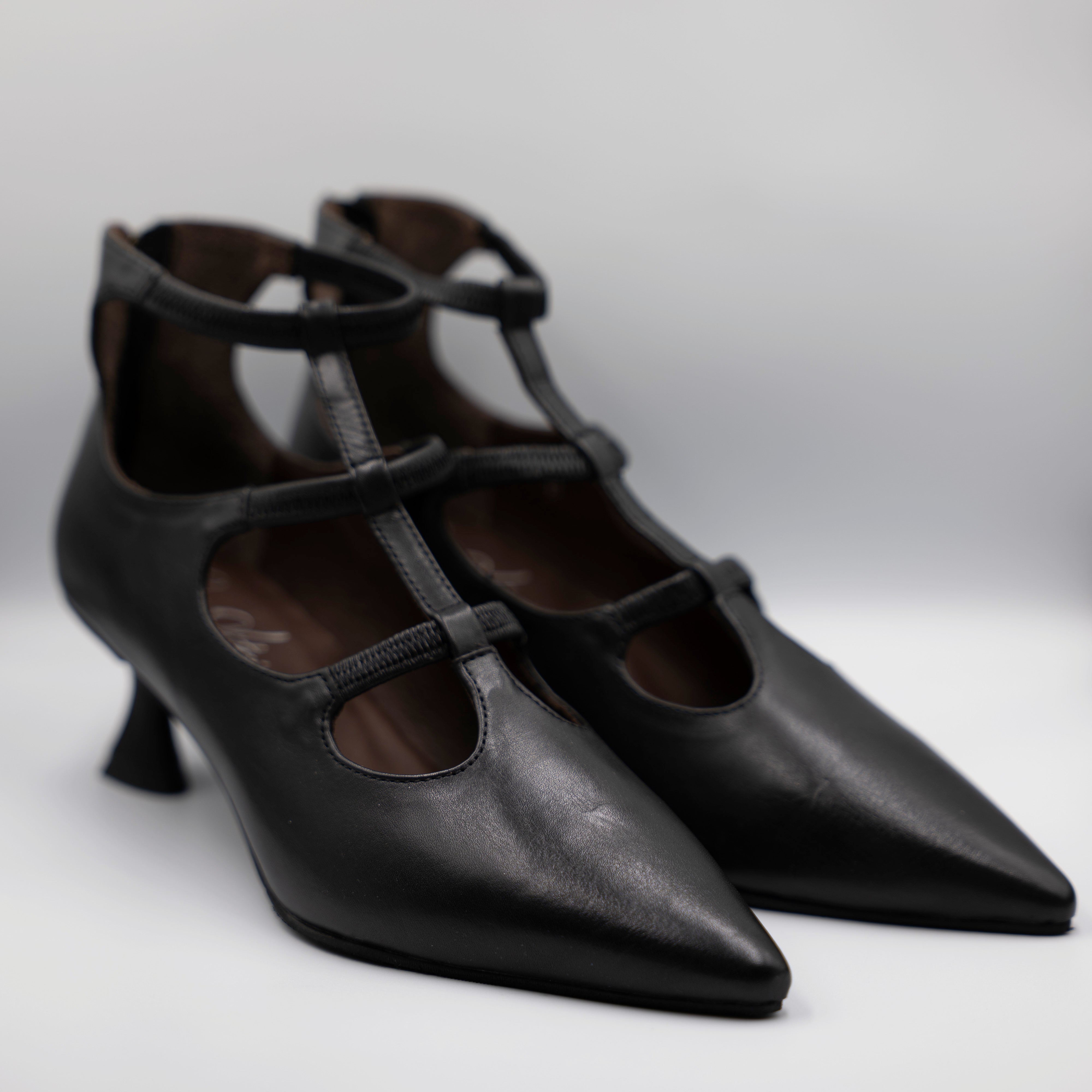 La Vitrina - Décolleté in pelle con zip