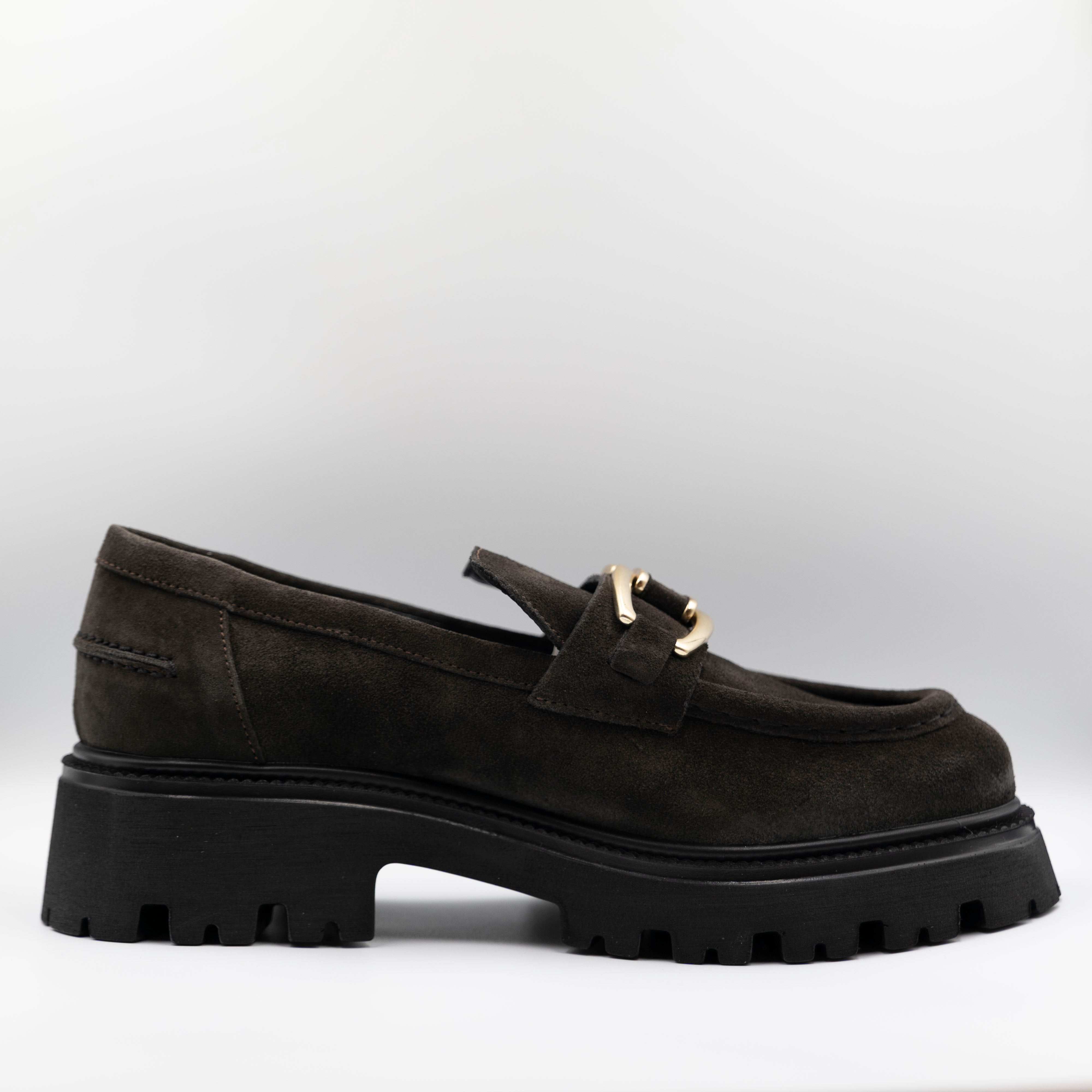 VSL - Mocassini in camoscio con accessorio