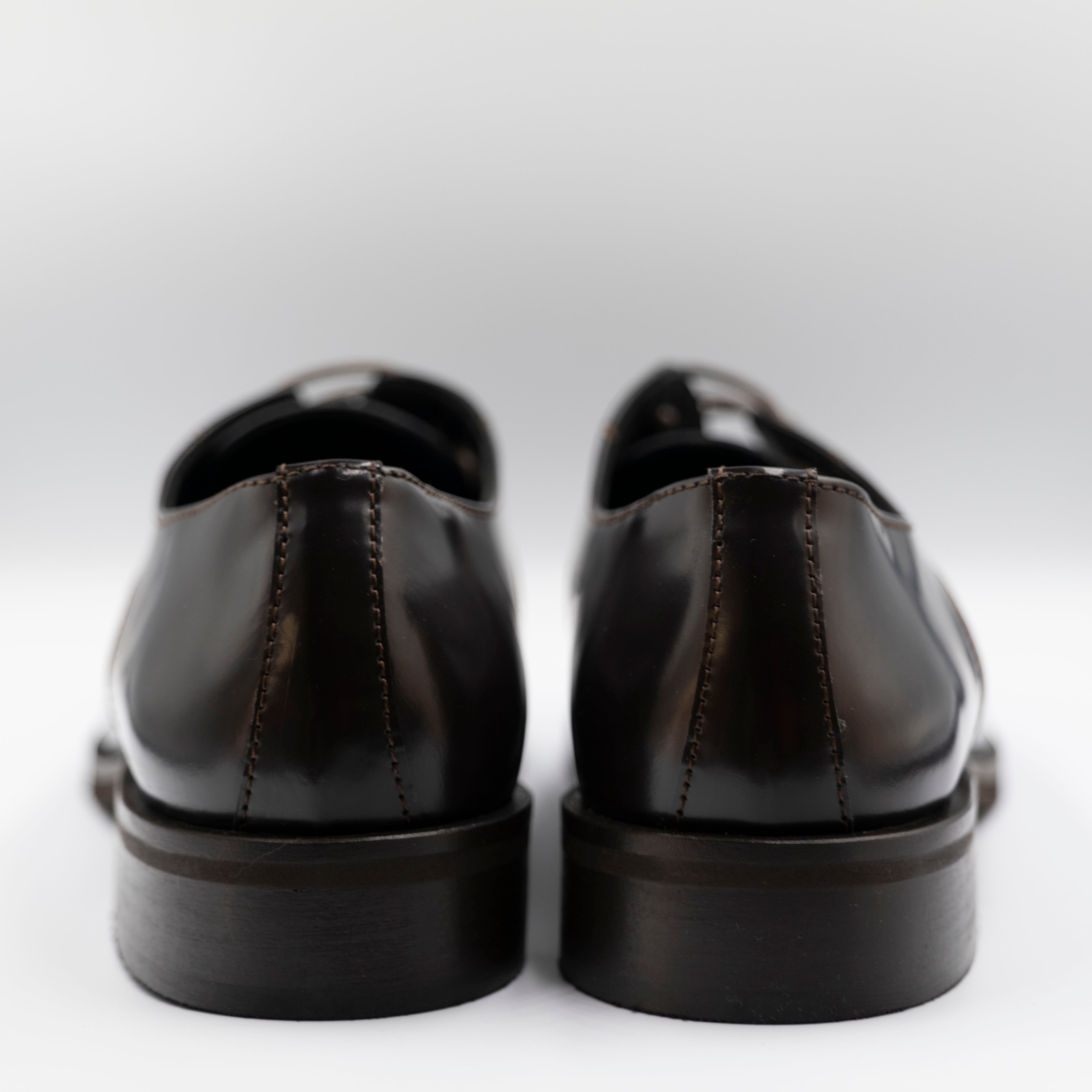 Illuminal - Mocassini in pelle abrasivata con lacci - Testa di moro