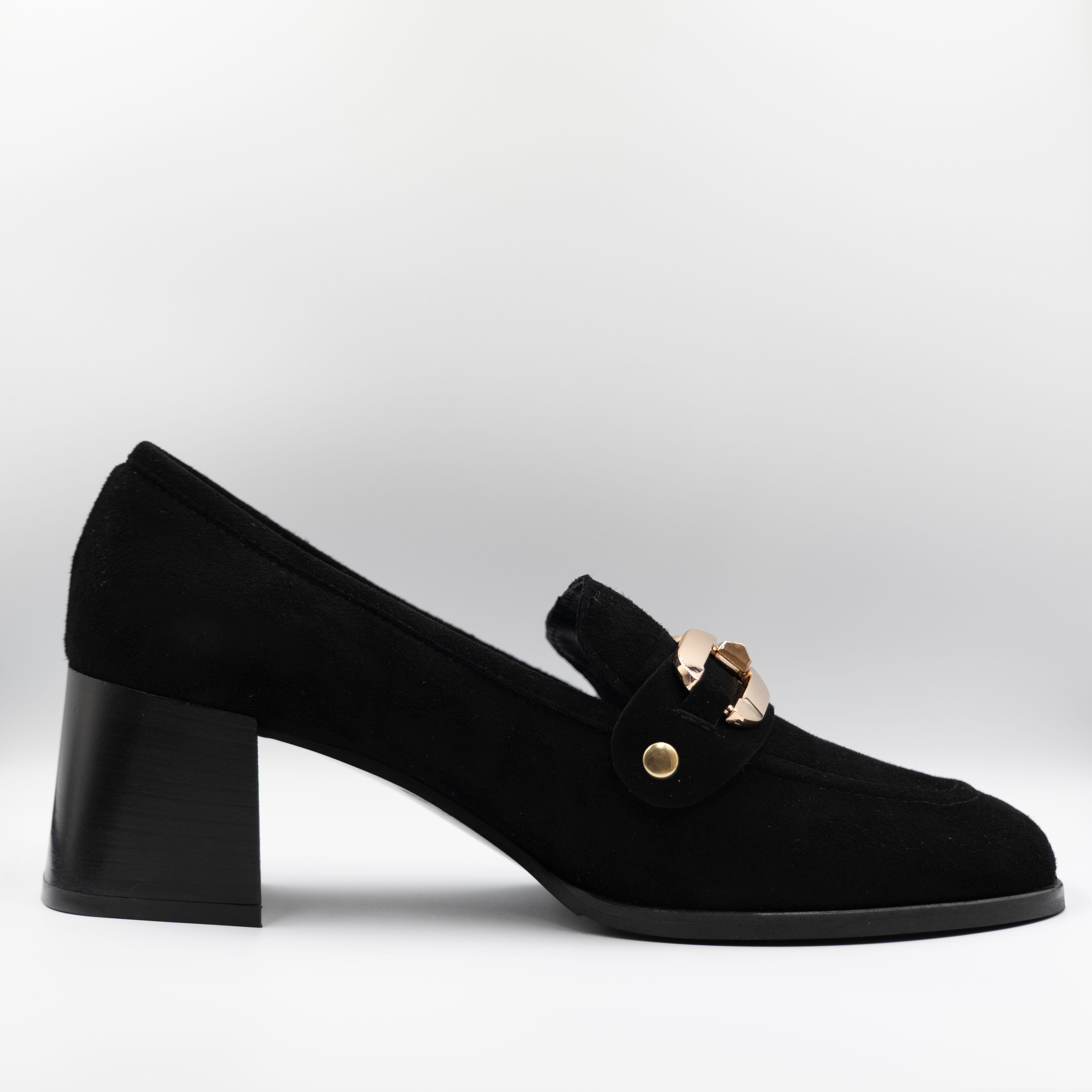 Illuminal - Mocassini in camoscio con accessorio - Nero