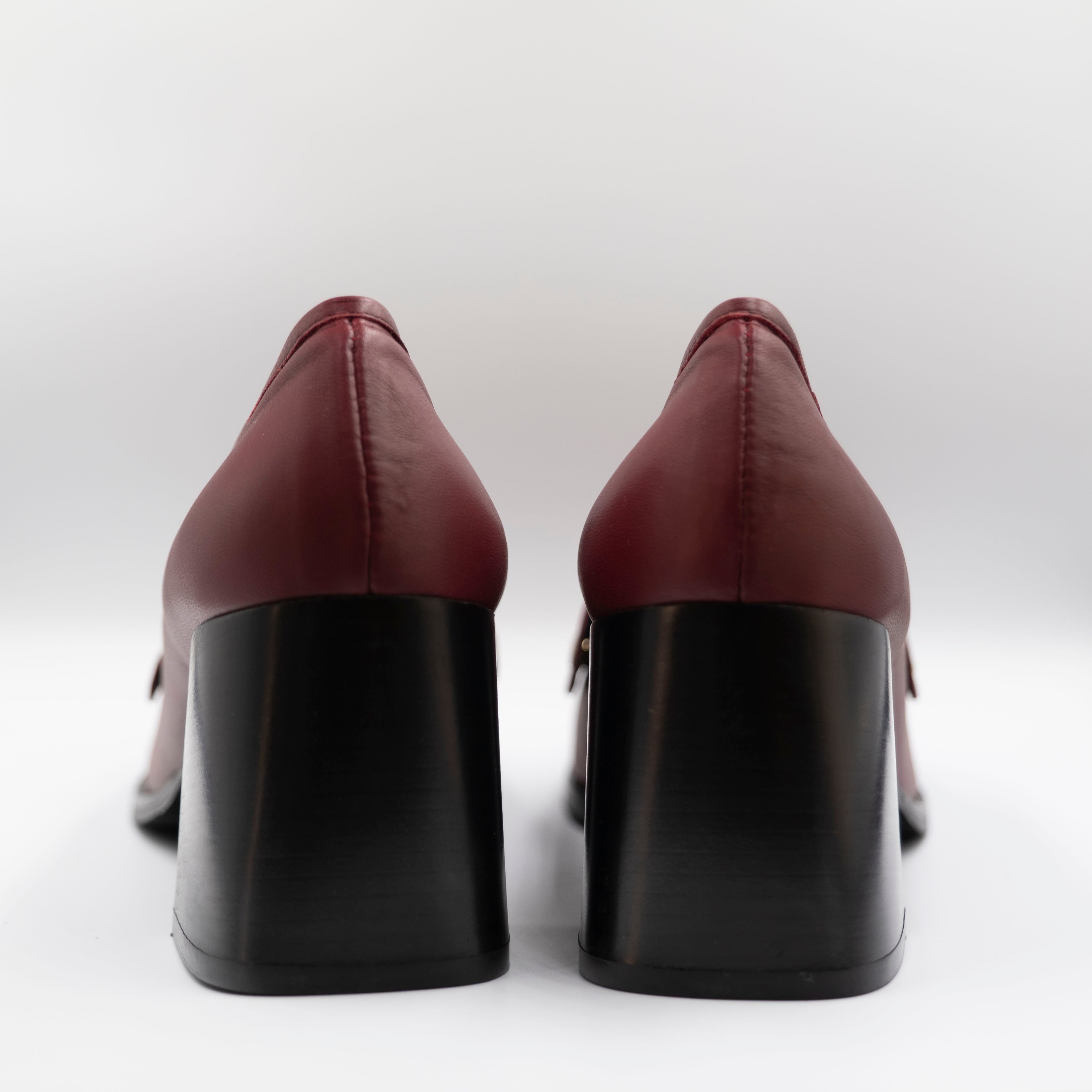 Illuminal - Mocassini in pelle con accessorio - Bordeaux