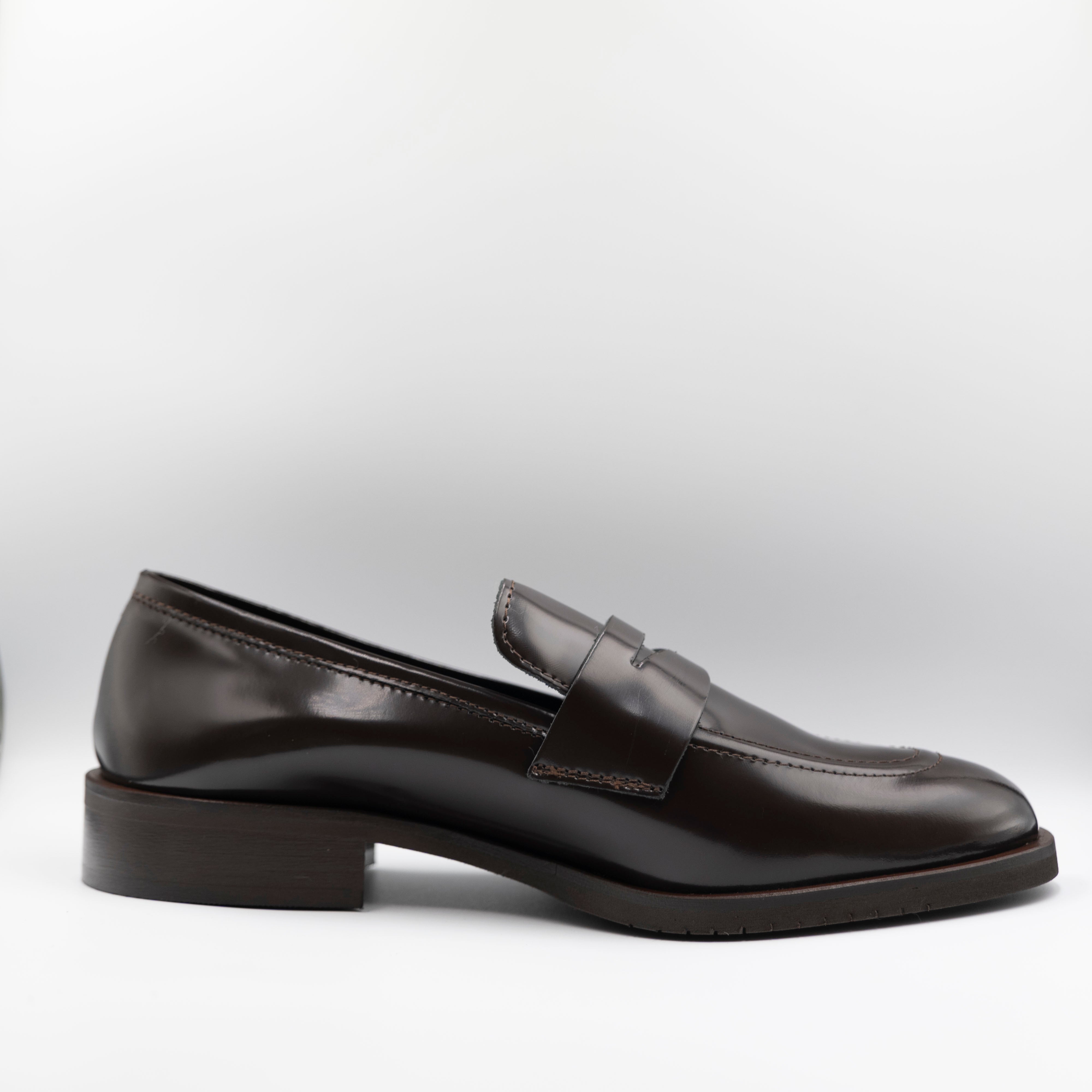 Illuminal - Mocassini in pelle abrasivata - Testa di moro