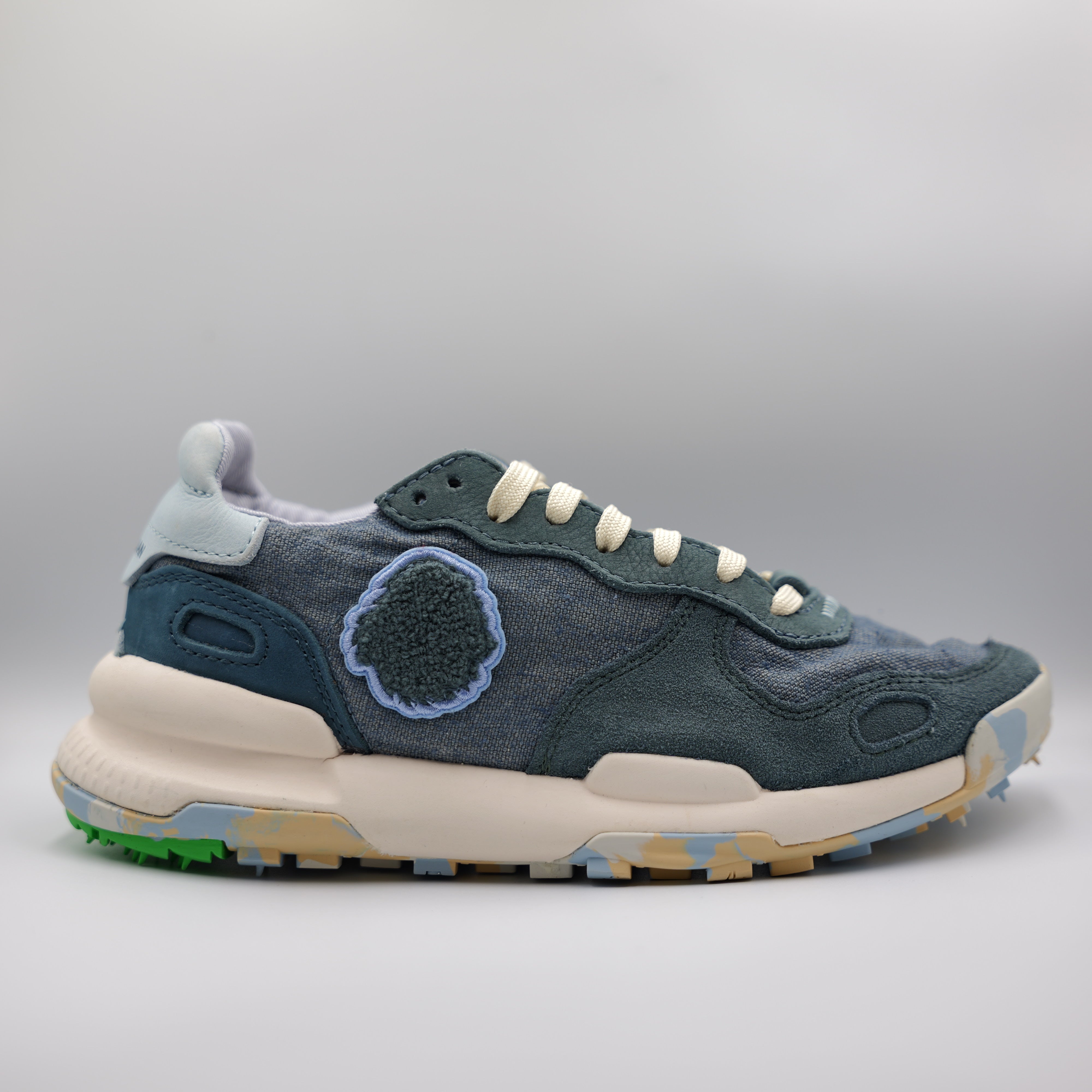Satorisan - Sneakers in camoscio e tessuto