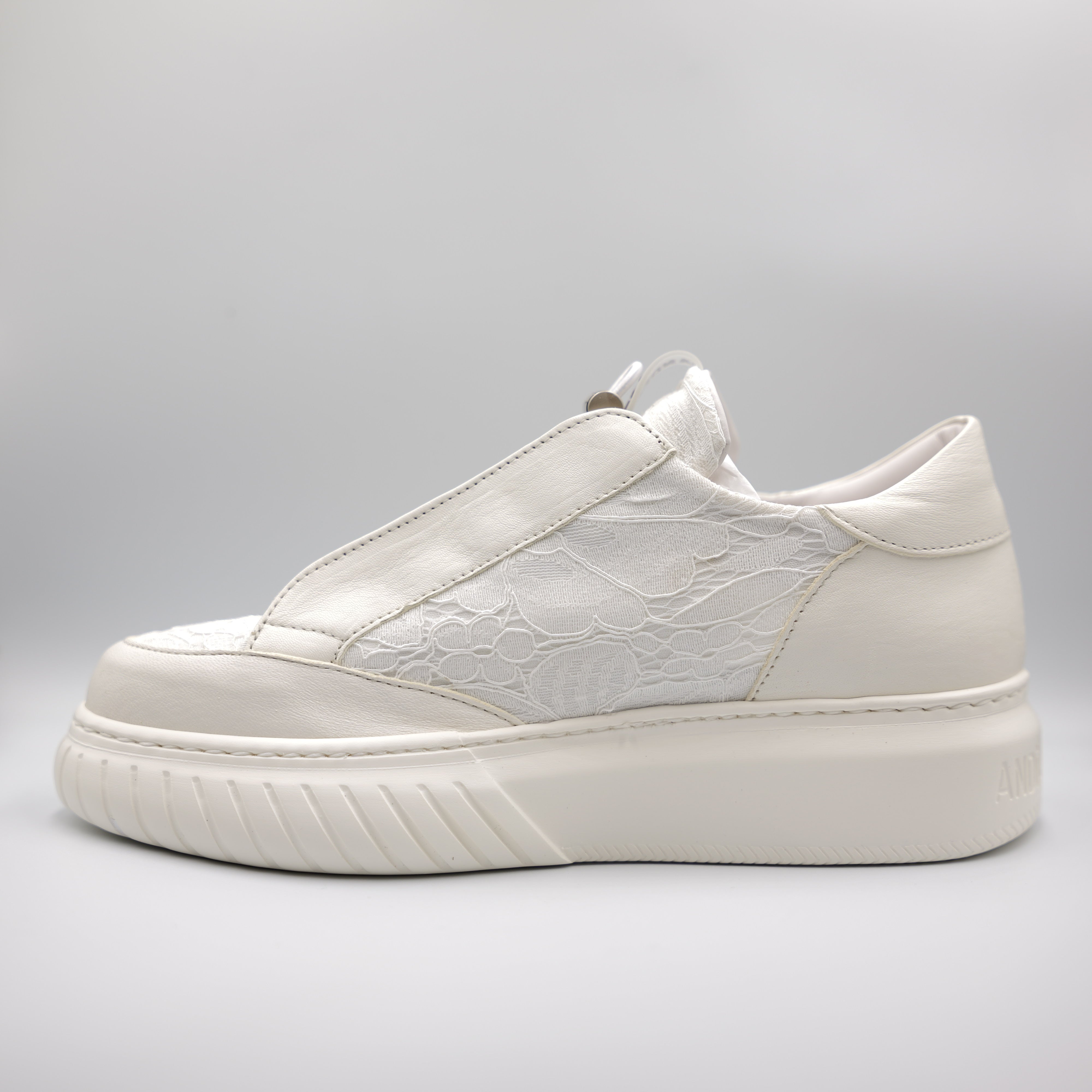 Andiafora - Sneakers in pelle e pizzo