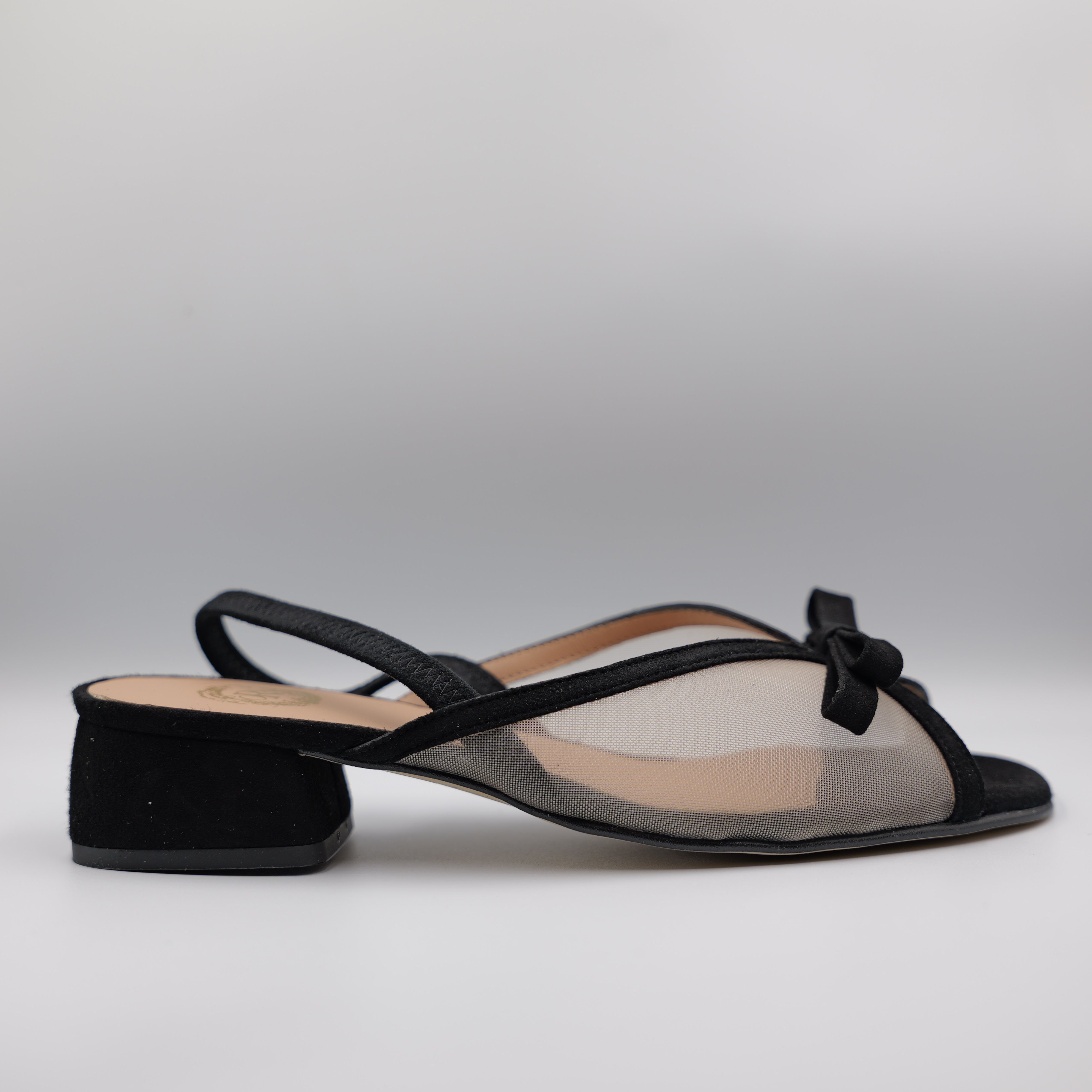 Ora - Slingback camoscio e rete