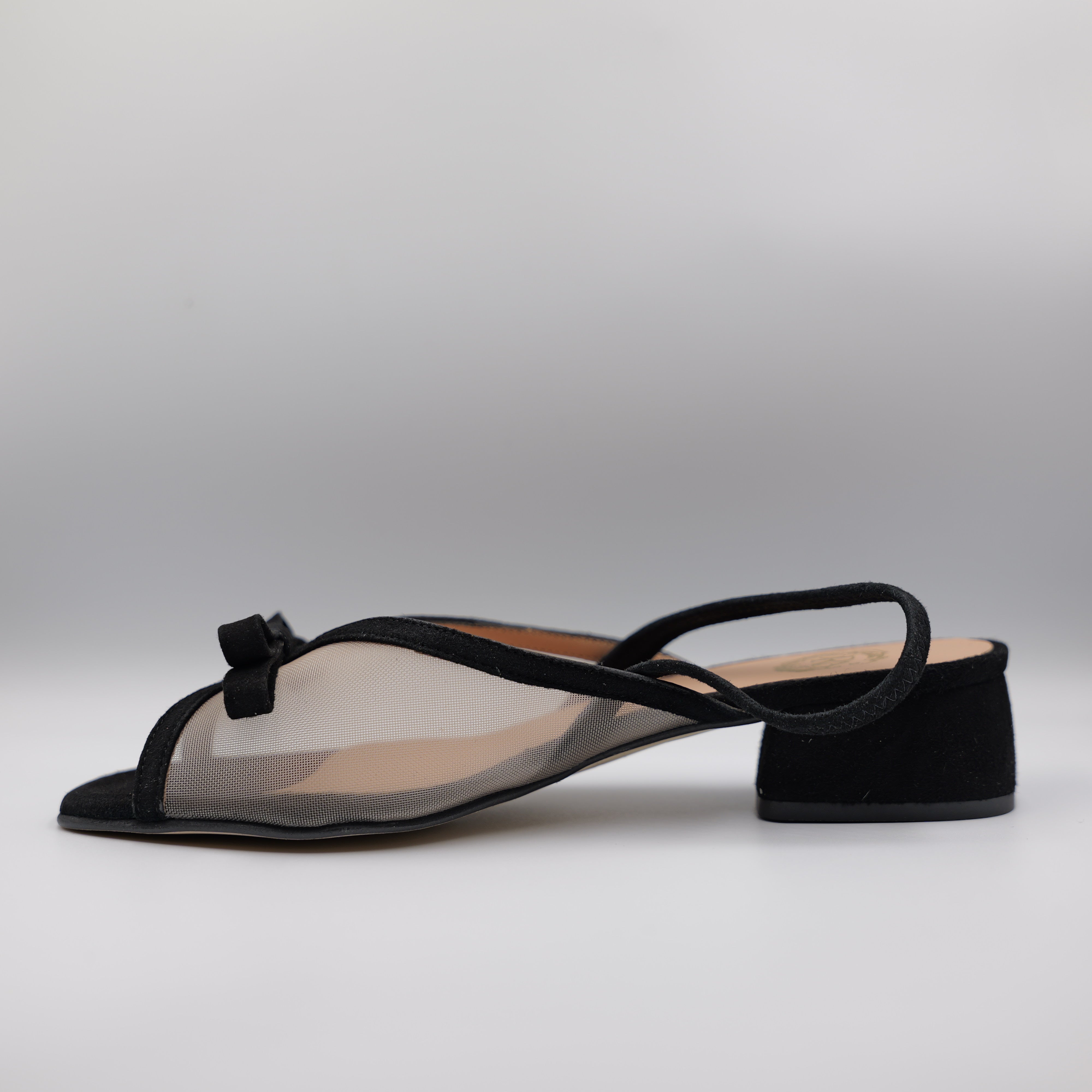 Ora - Slingback camoscio e rete