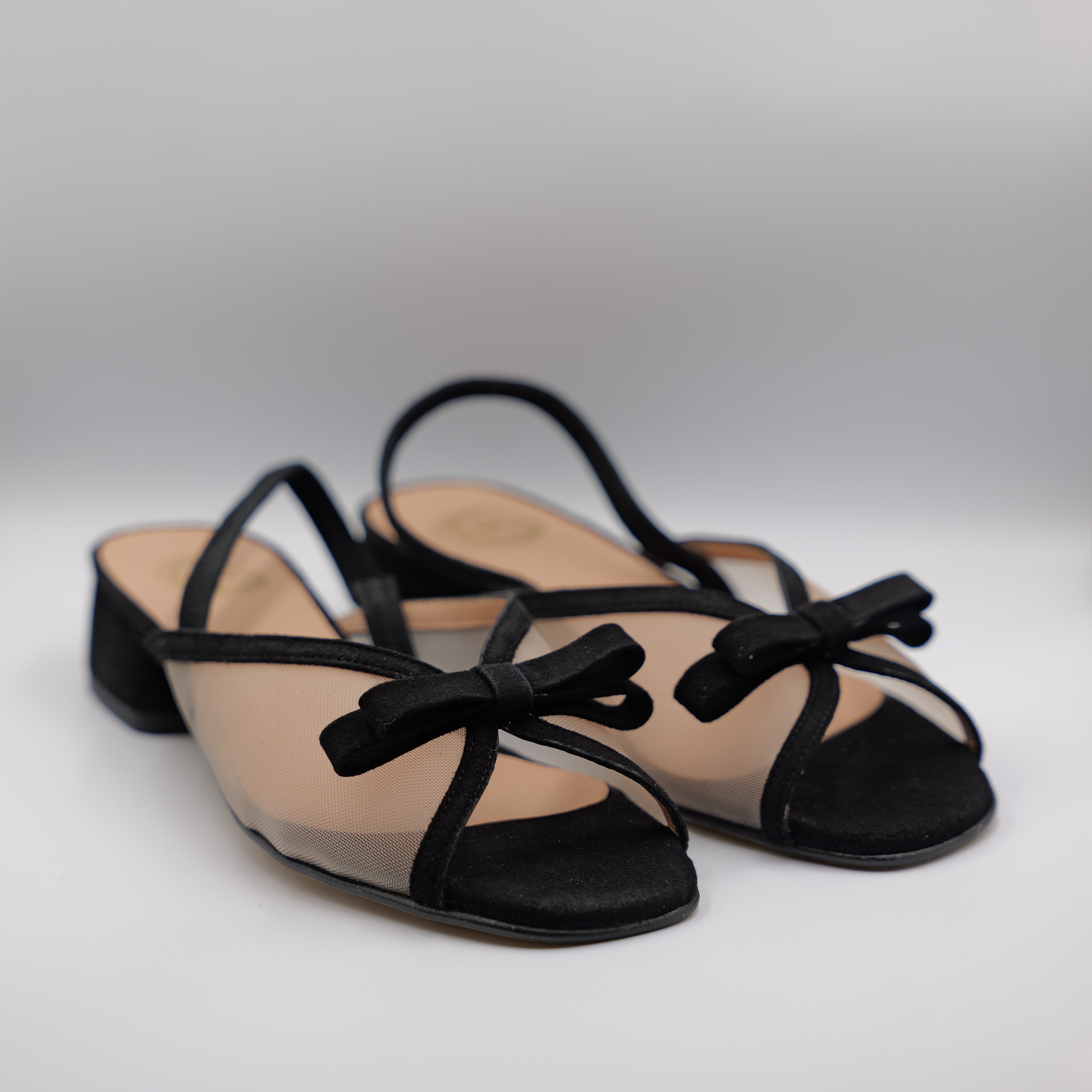 Ora - Slingback camoscio e rete