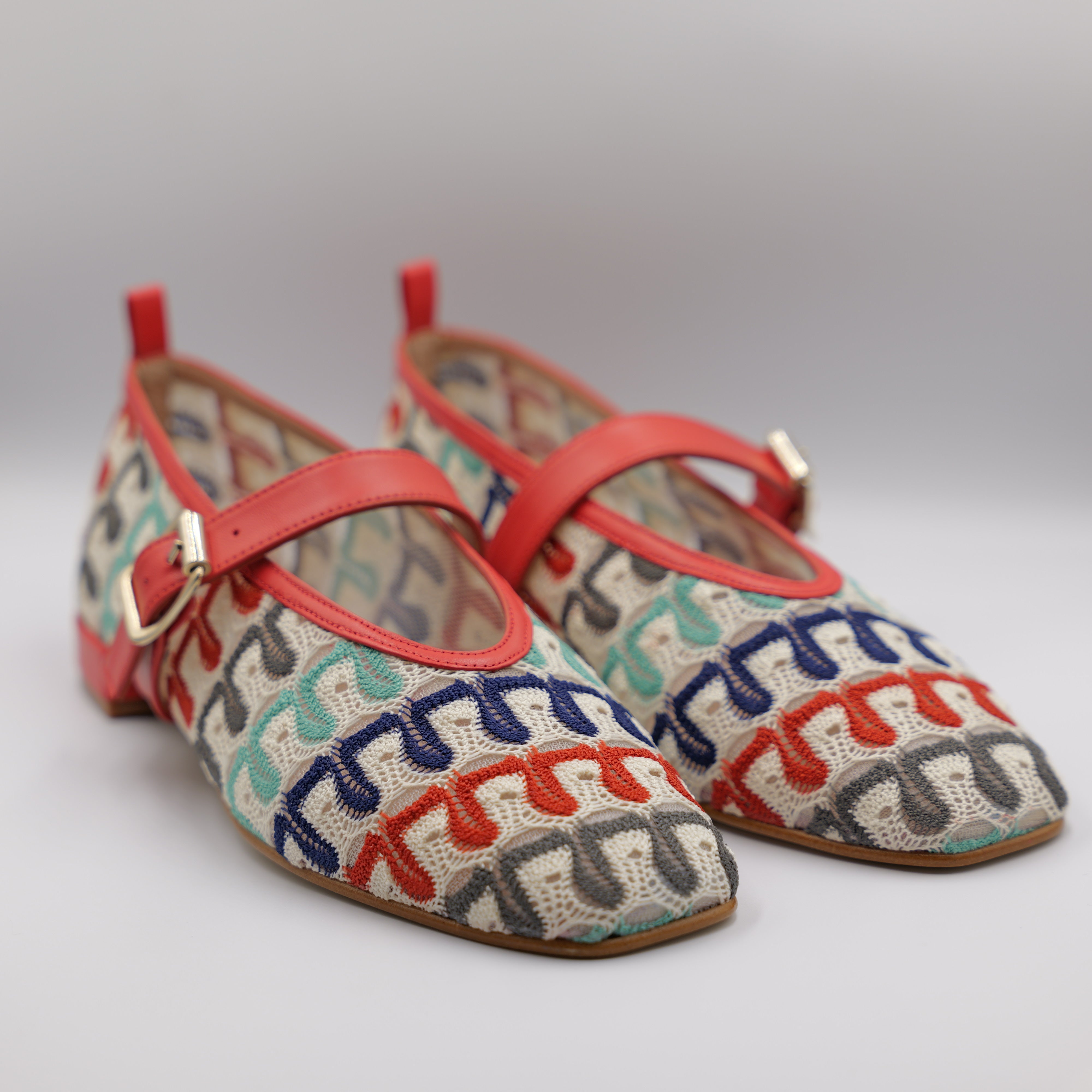 Ora - Ballerina in pelle e tessuto