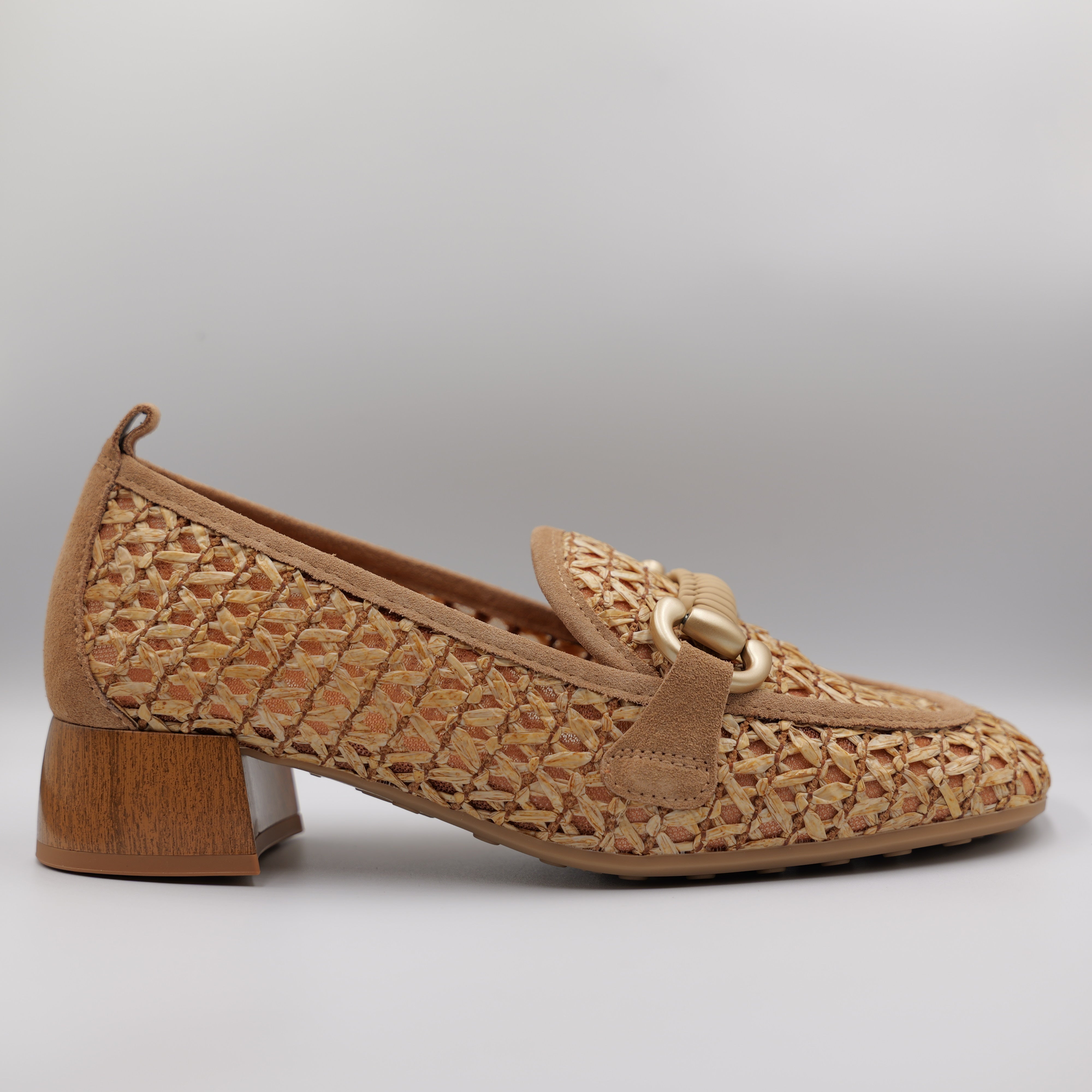 Hispanitas - Mocassini in pelle e rafia