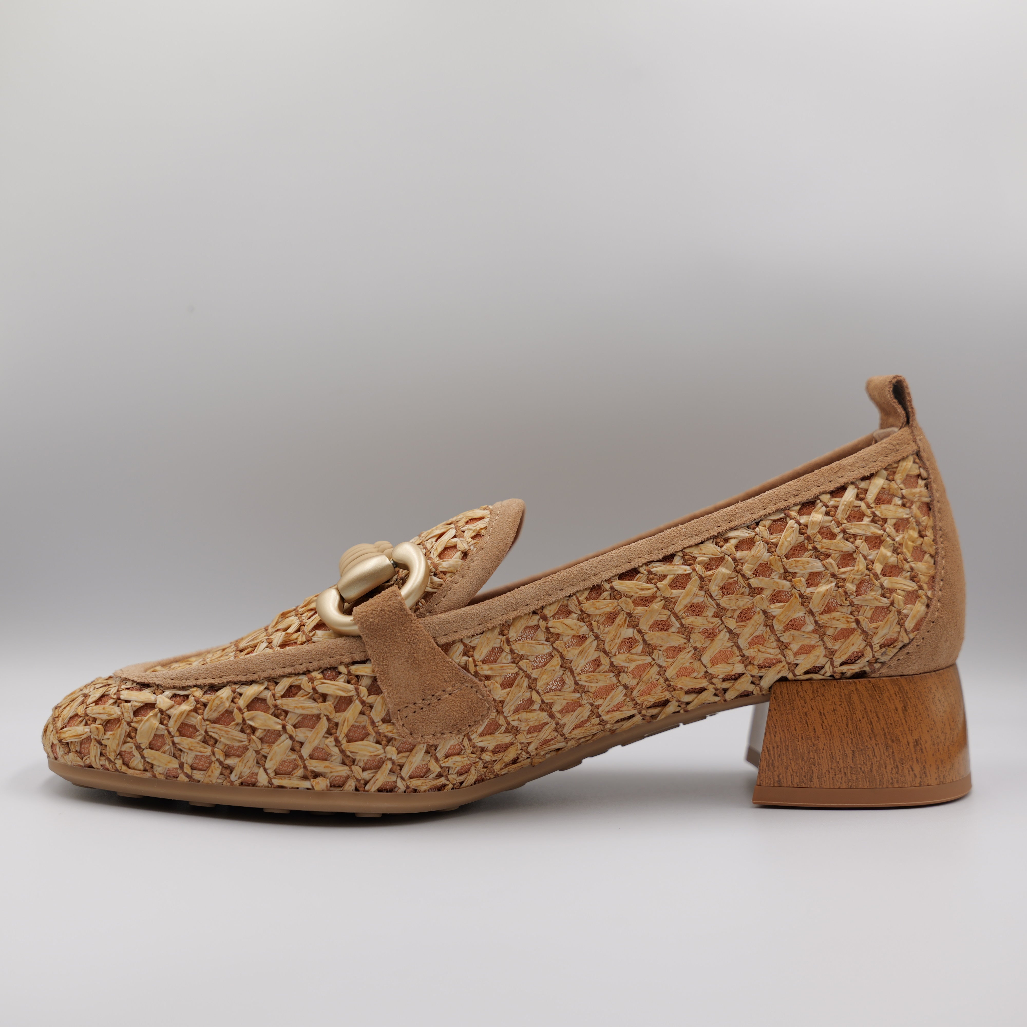 Hispanitas - Mocassini in pelle e rafia