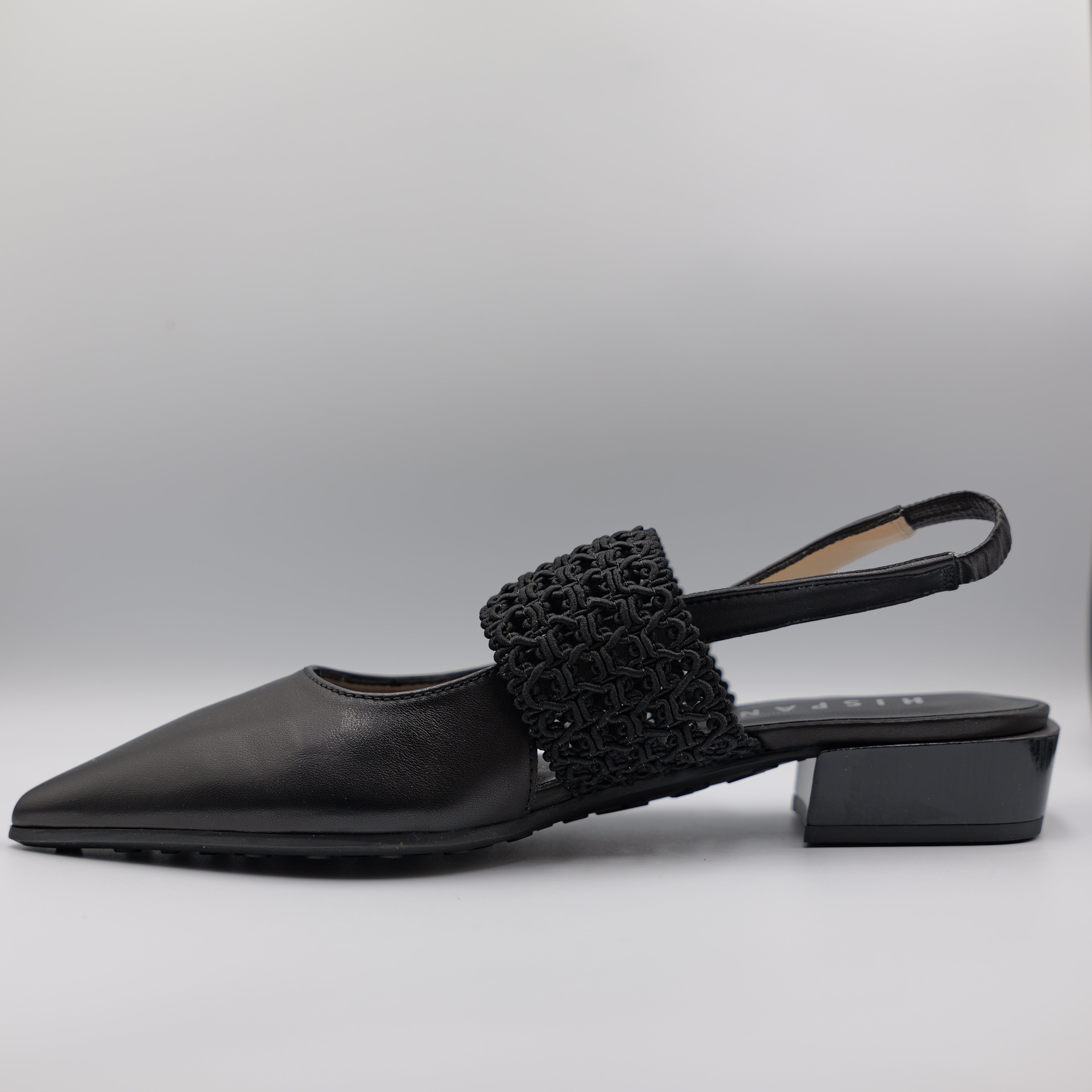Hispanitas - Slingback pelle e rafia con elastico