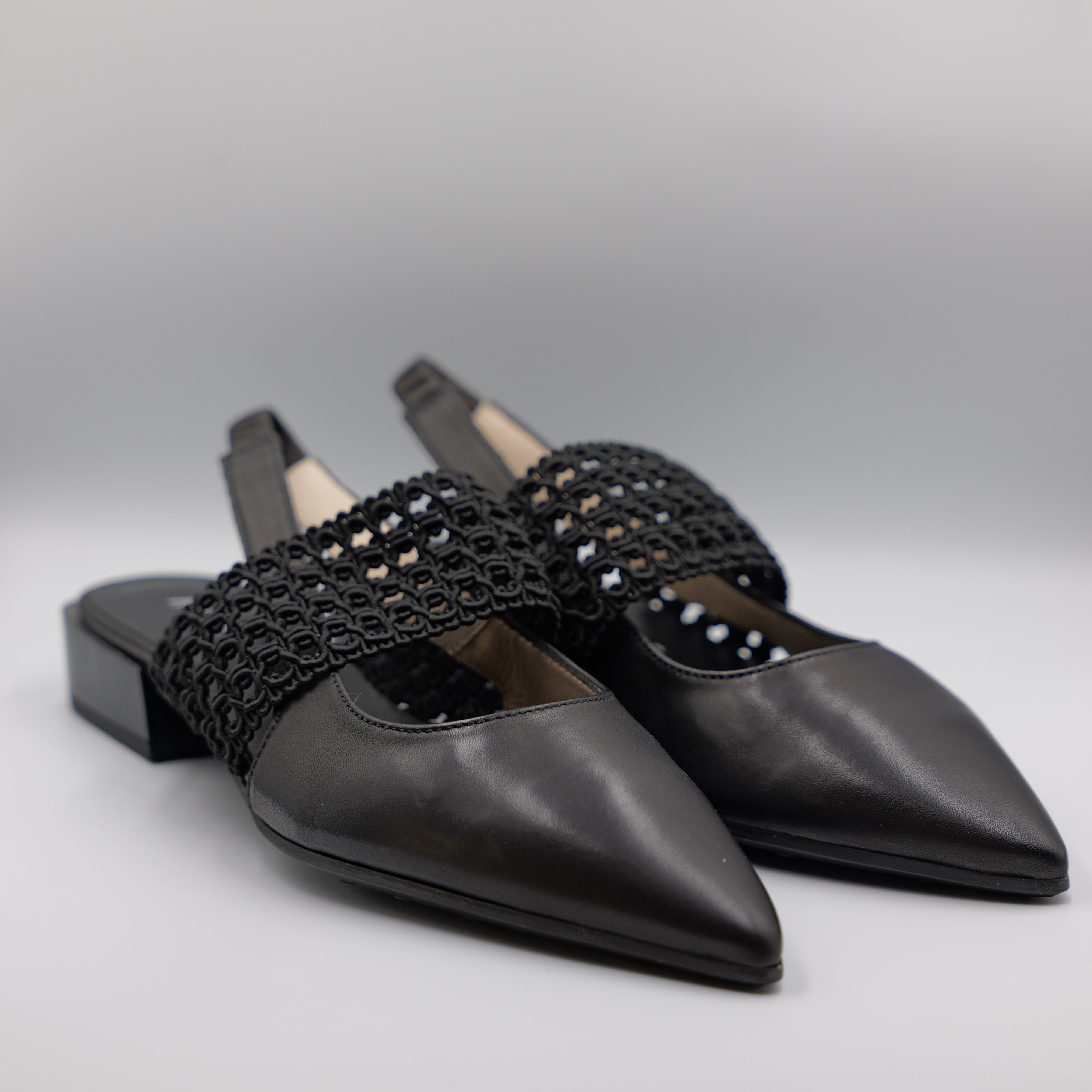 Hispanitas - Slingback pelle e rafia con elastico