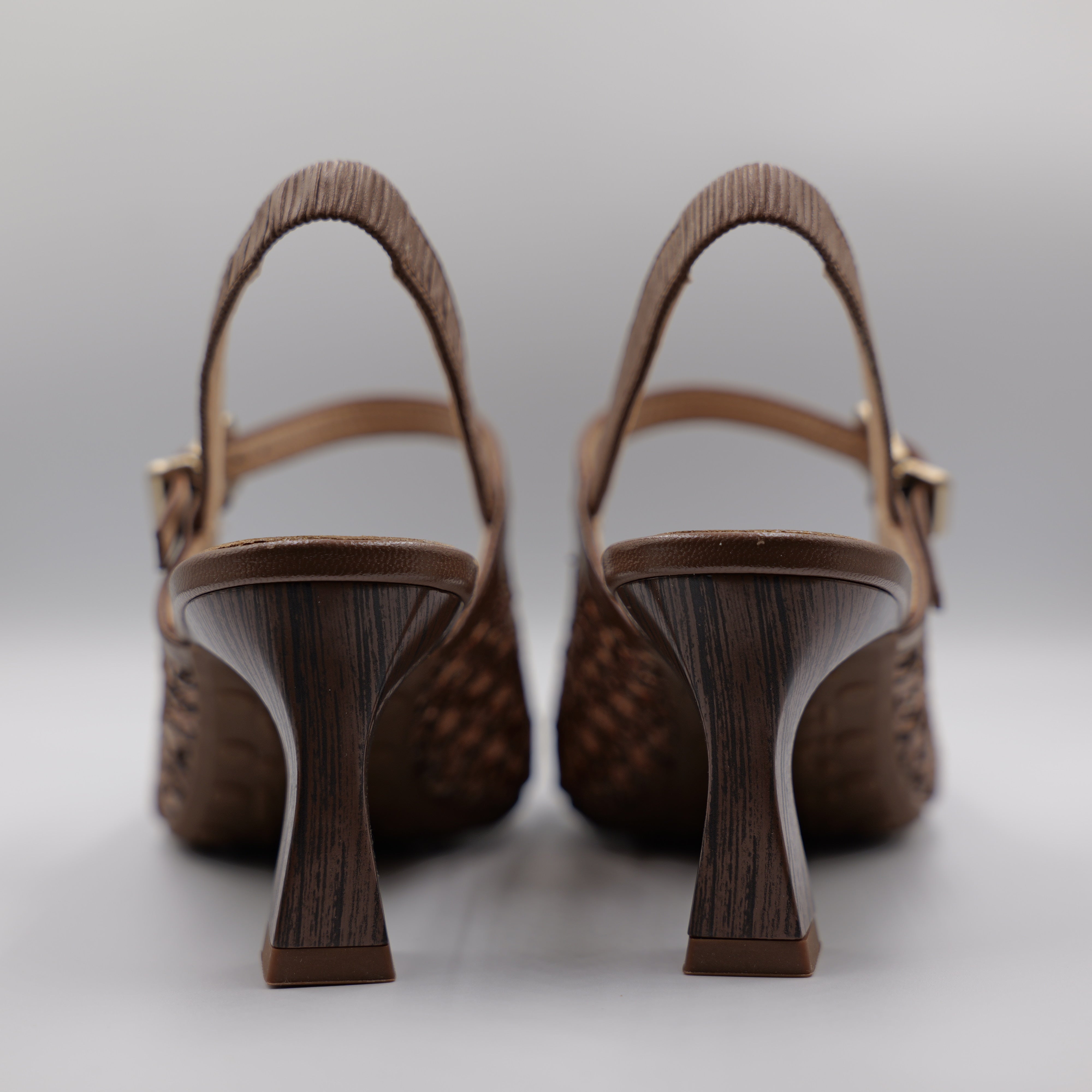 Hispanitas - Slingback pelle e rafia con elastico