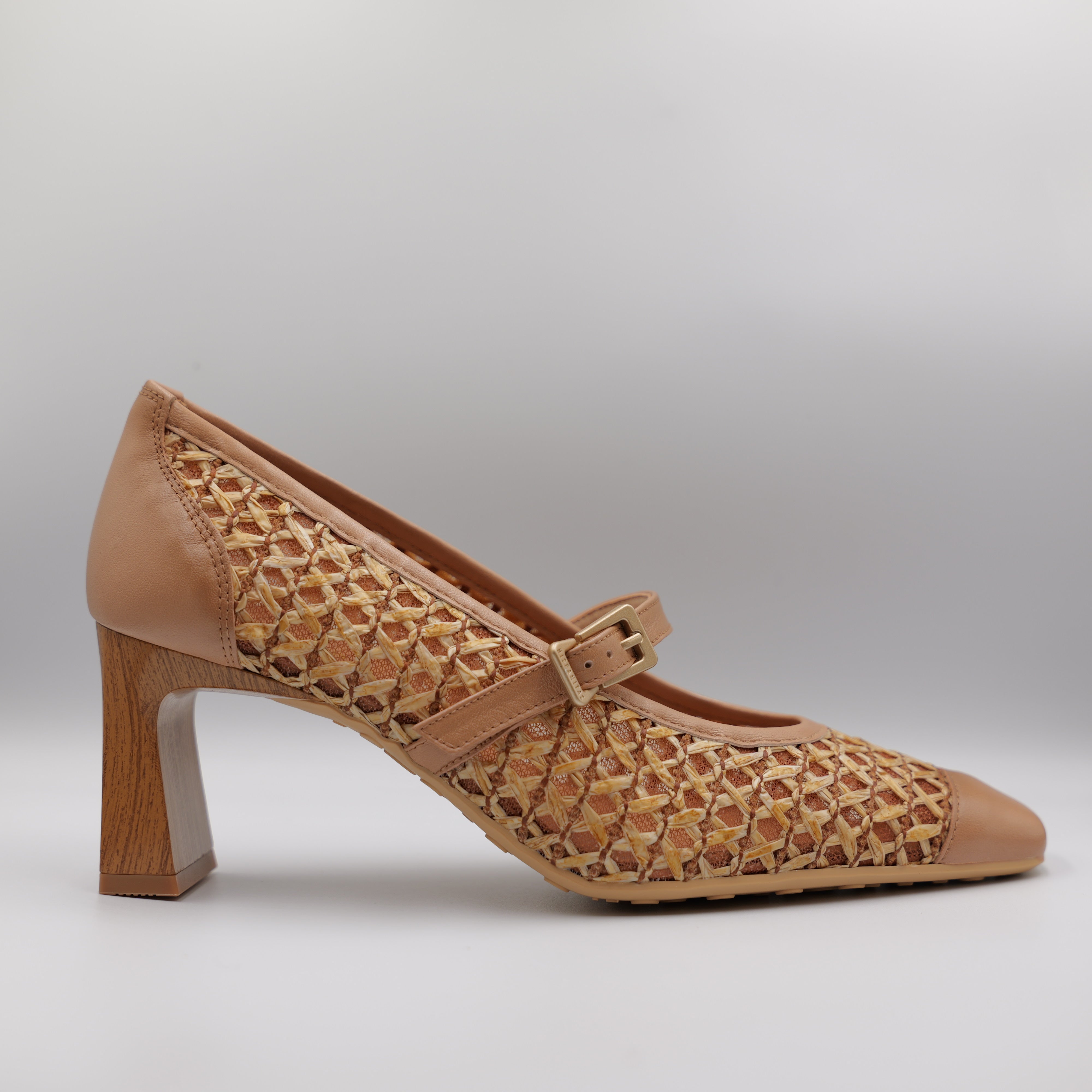Hispanitas - decollete' pelle e rafia