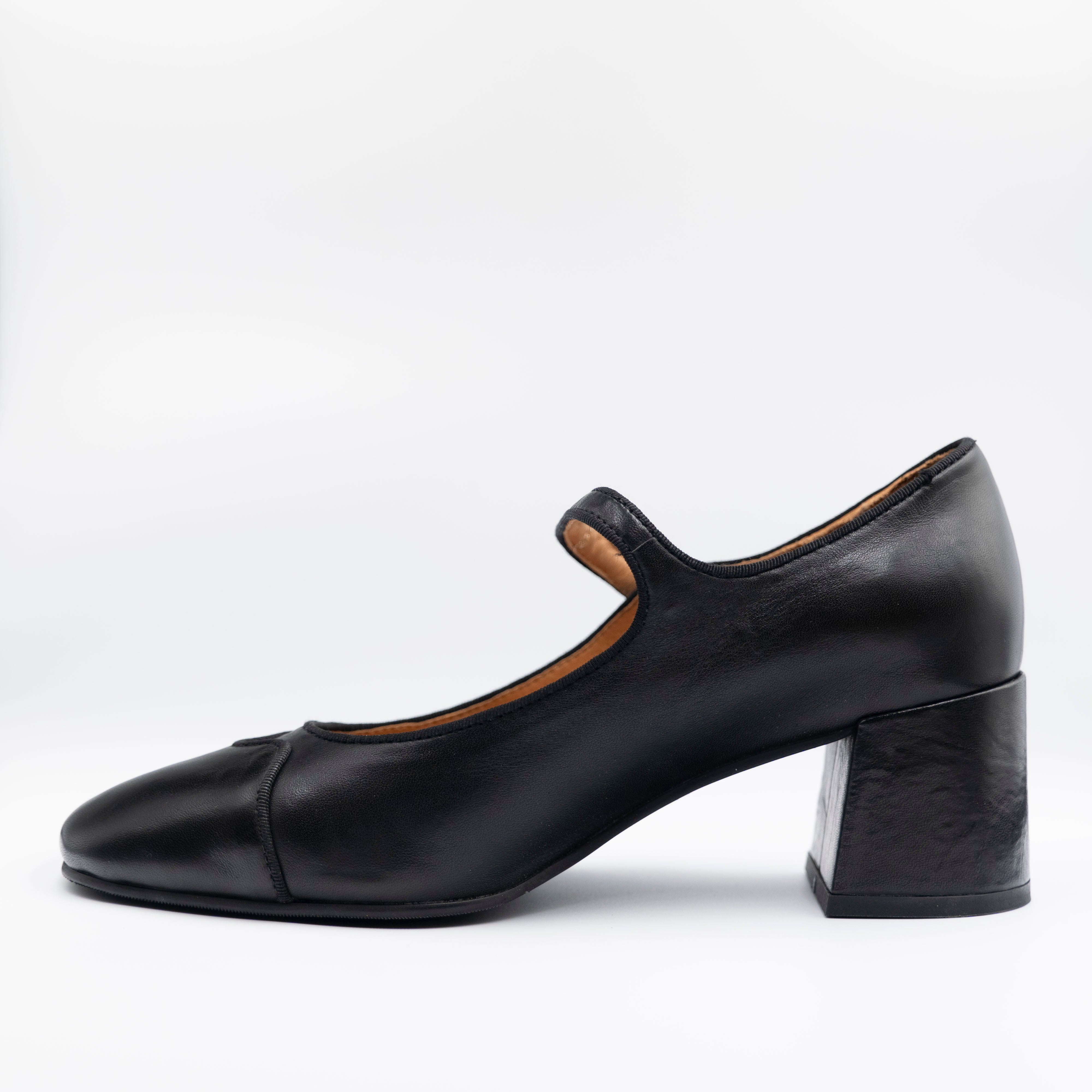 La Vitrina - Décolleté in pelle con cinturino