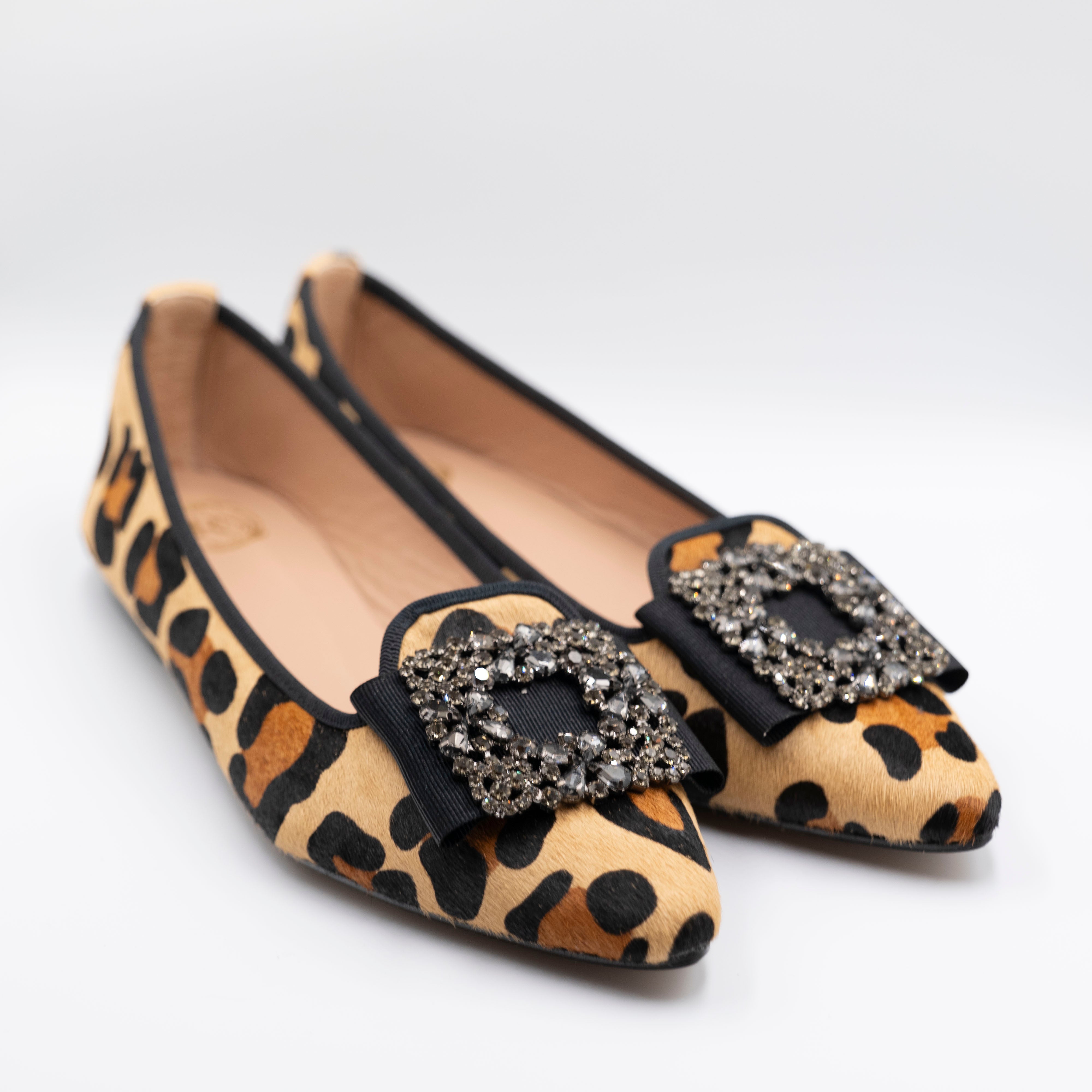 Ora - Ballerine in cavallino con strass