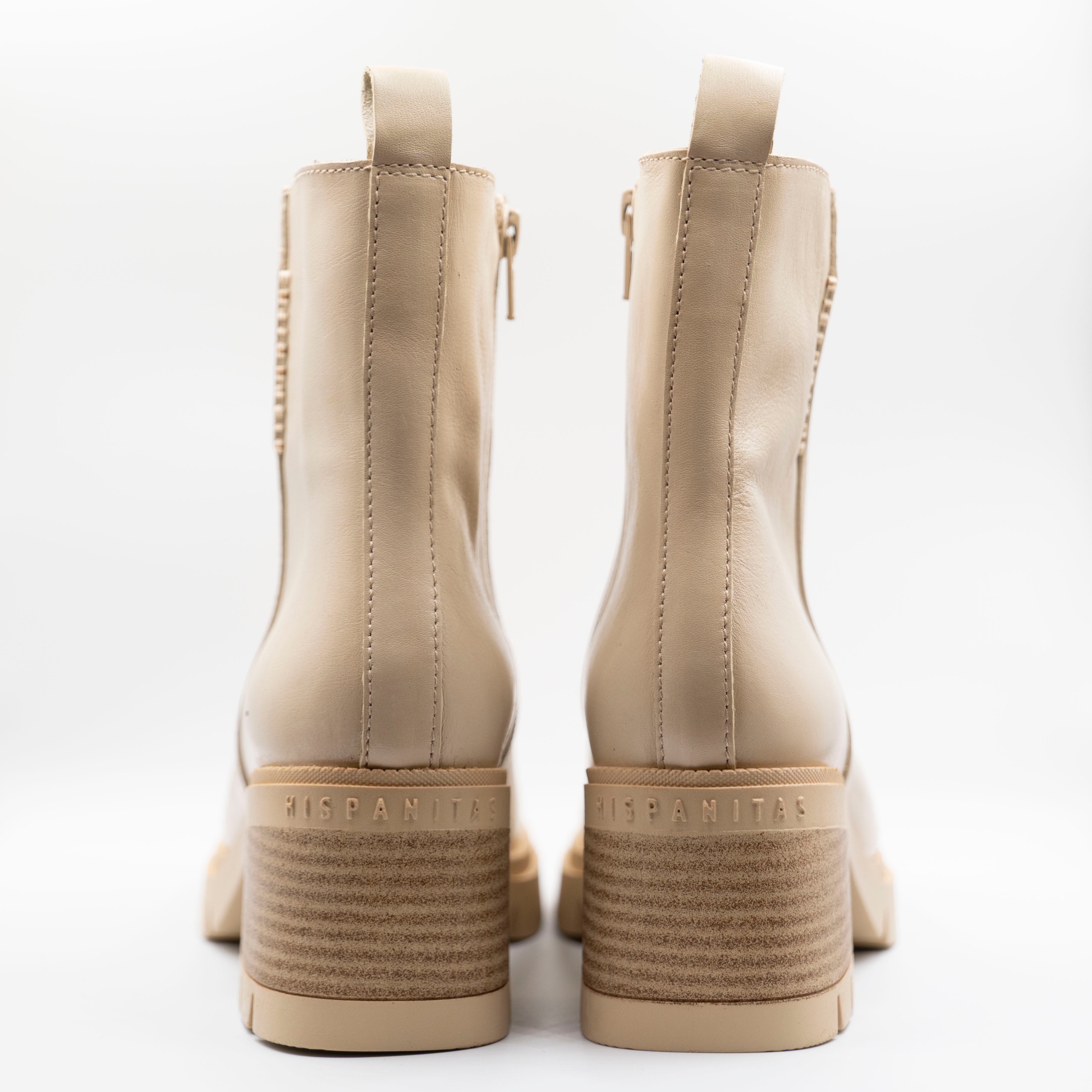 Hispanitas - Tronchetti in pelle martellata con zip