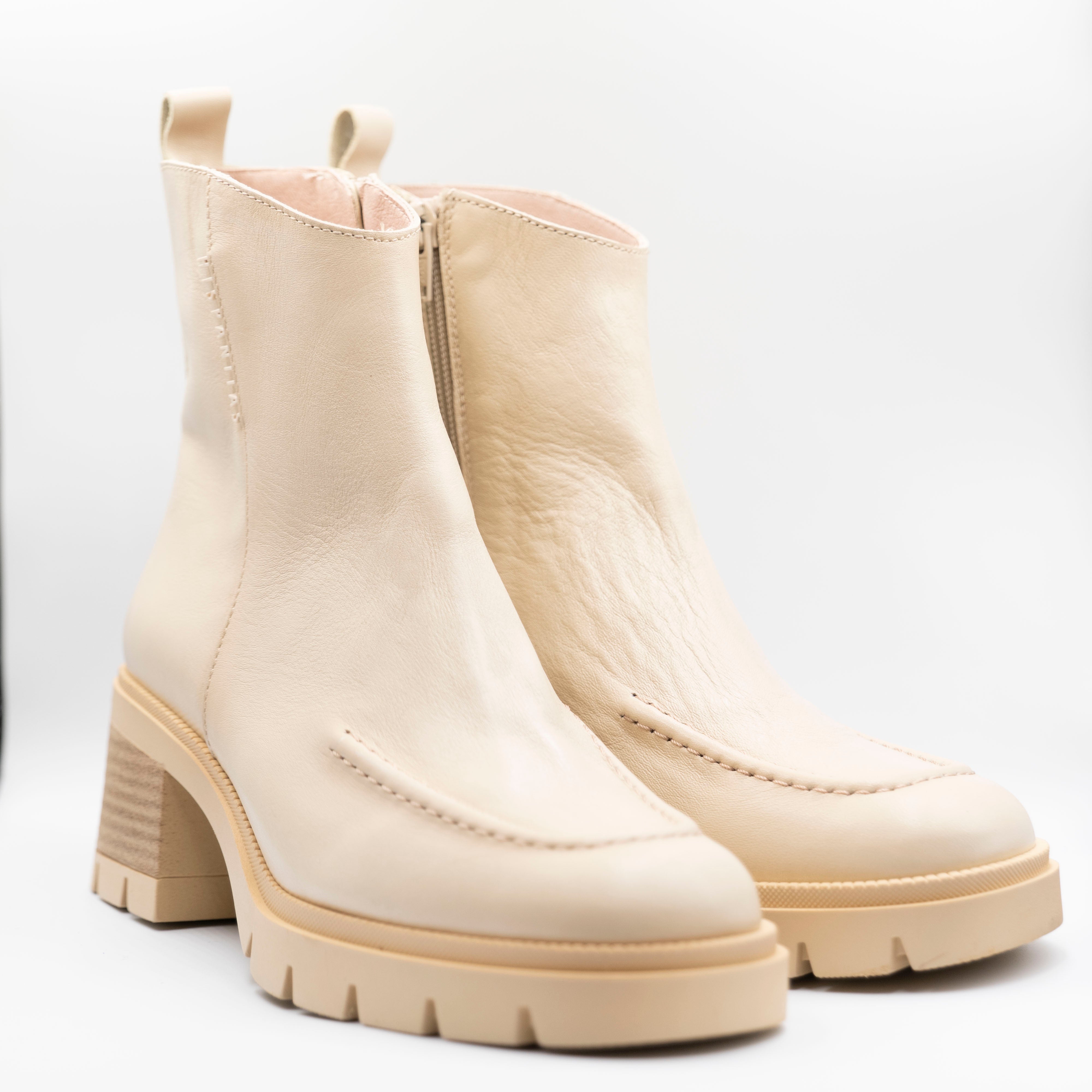 Hispanitas - Tronchetti in pelle martellata con zip