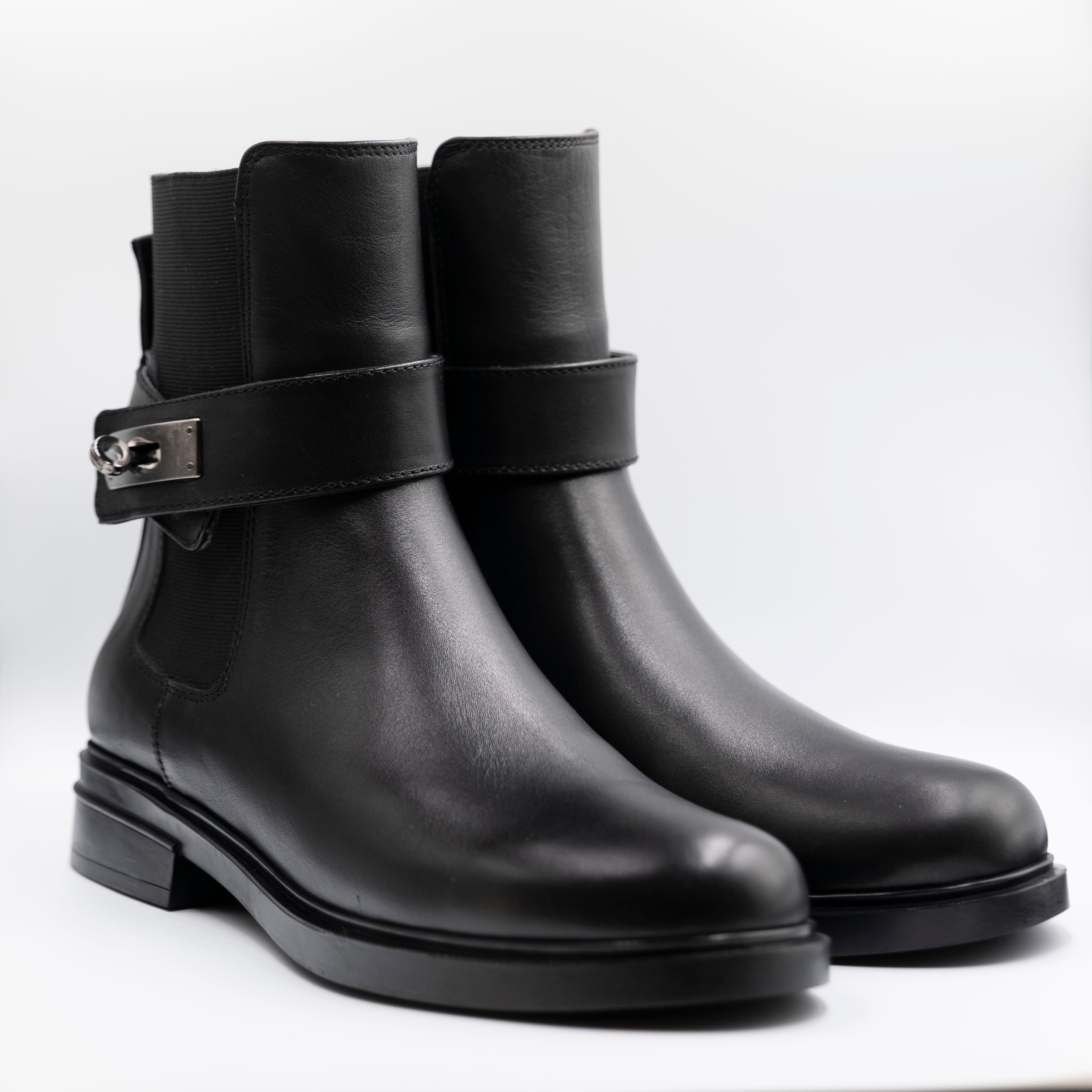 Albano - Stivaletti in pelle neri con elastici