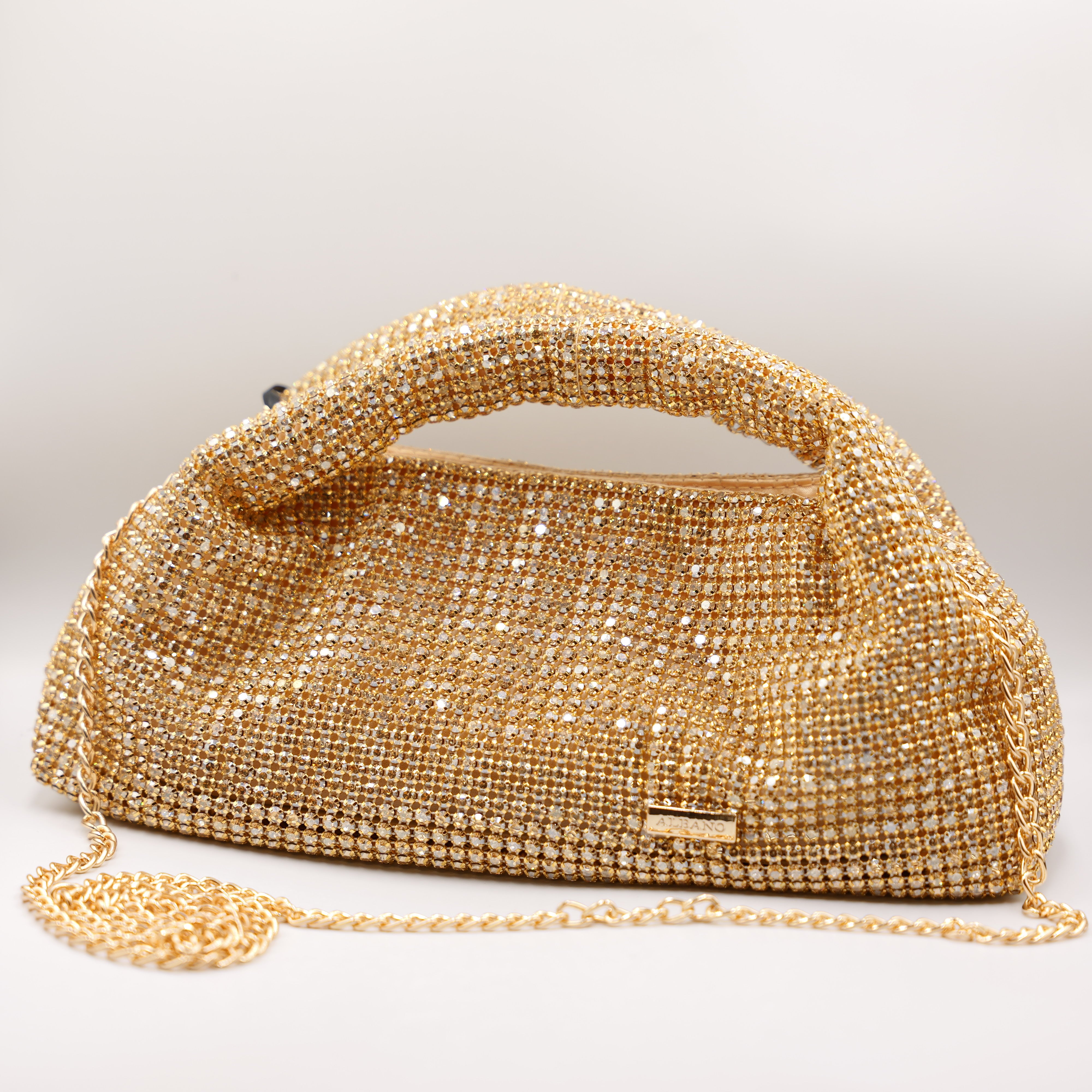 Albano - Pochette con strass e tracolla