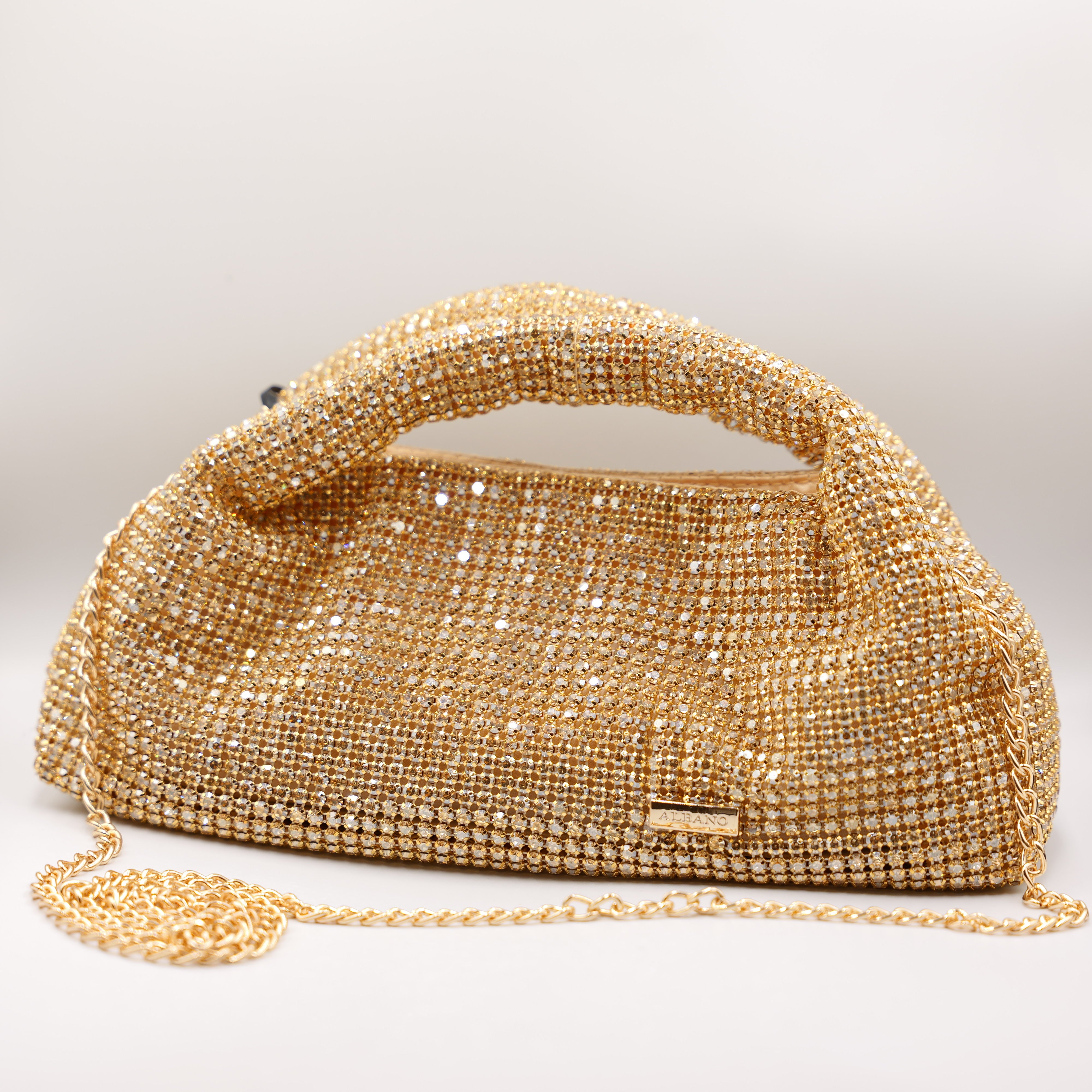 Albano - Pochette con strass e tracolla
