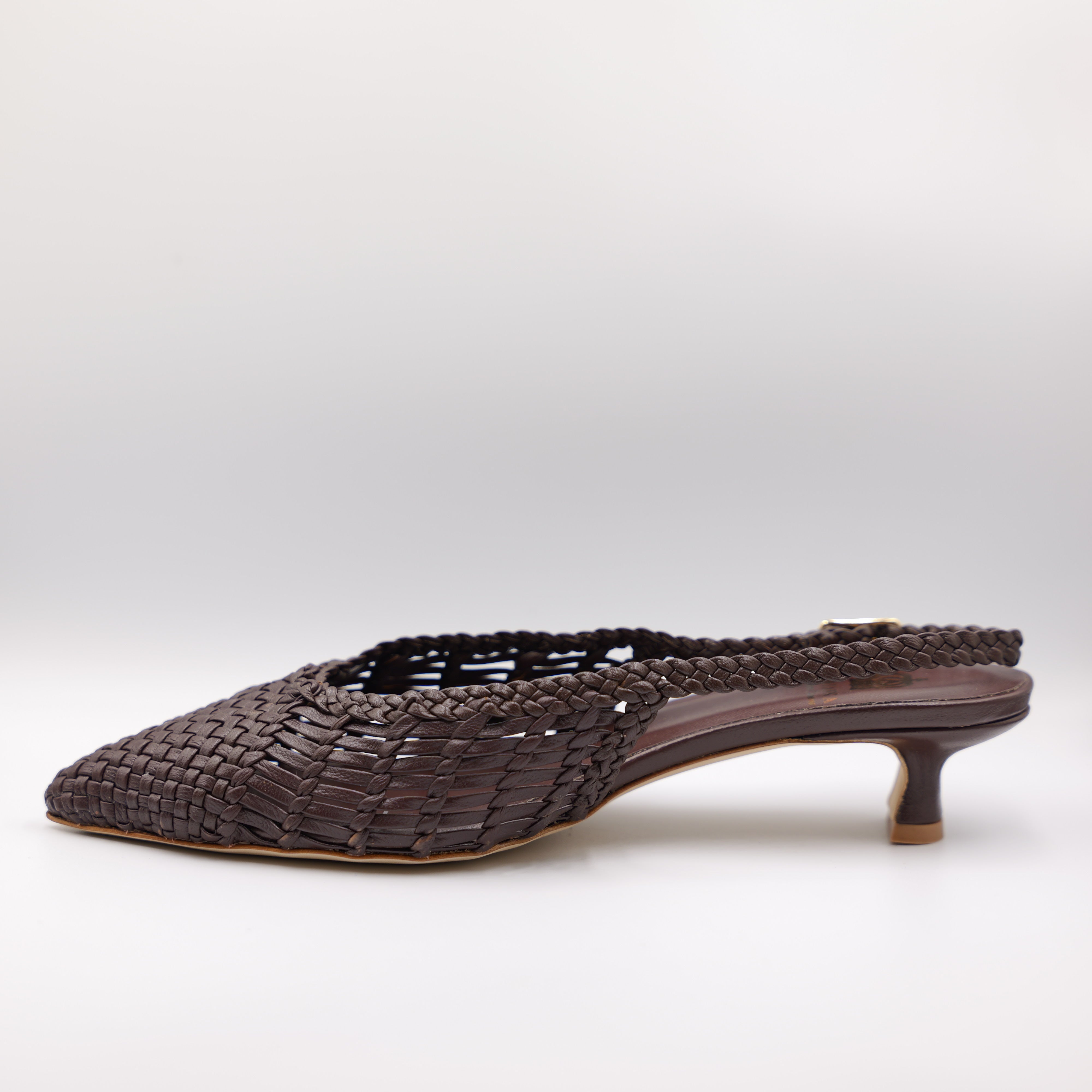 L'Arianna - Slingback in pelle intrecciata