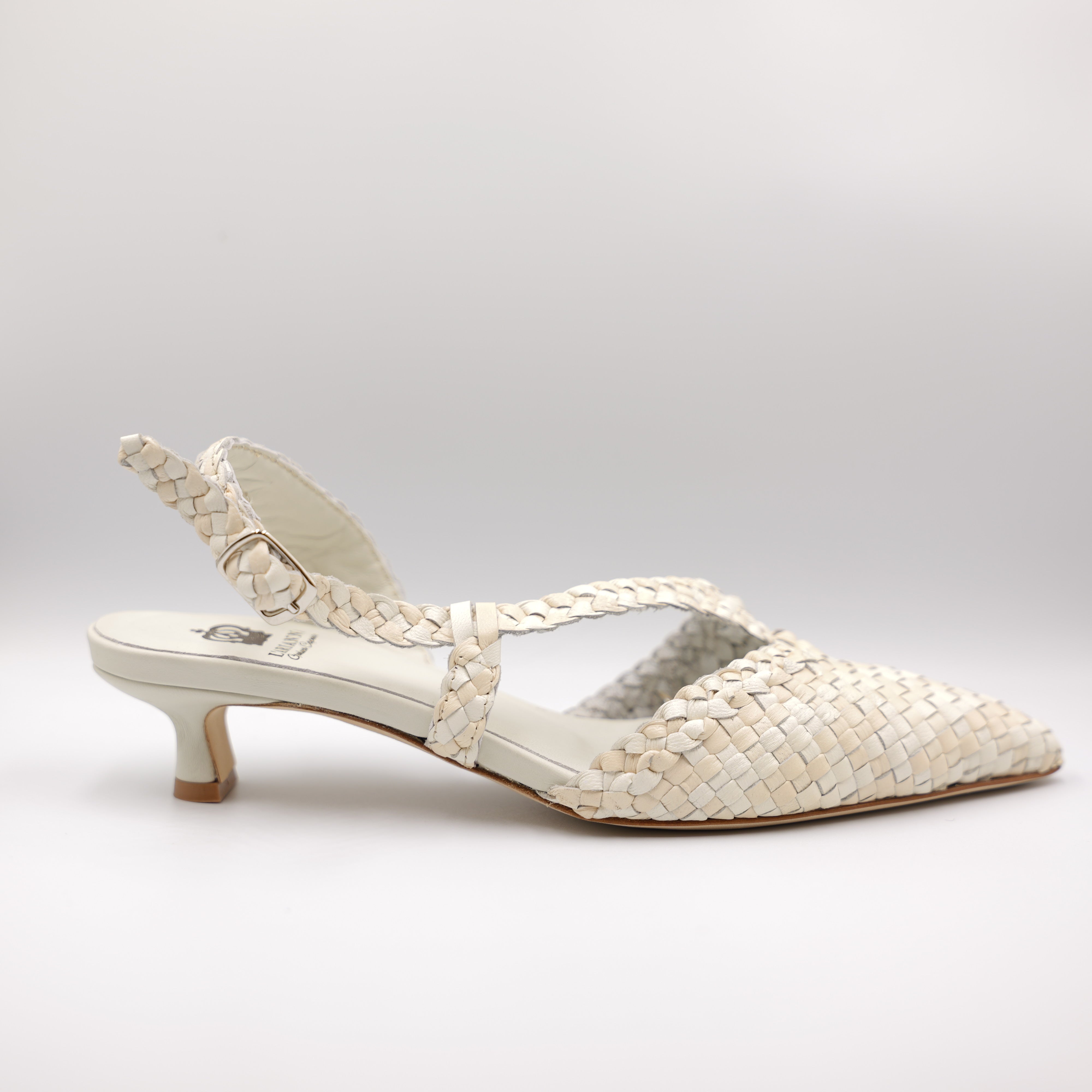 L'Arianna - Slingback in pelle intrecciata