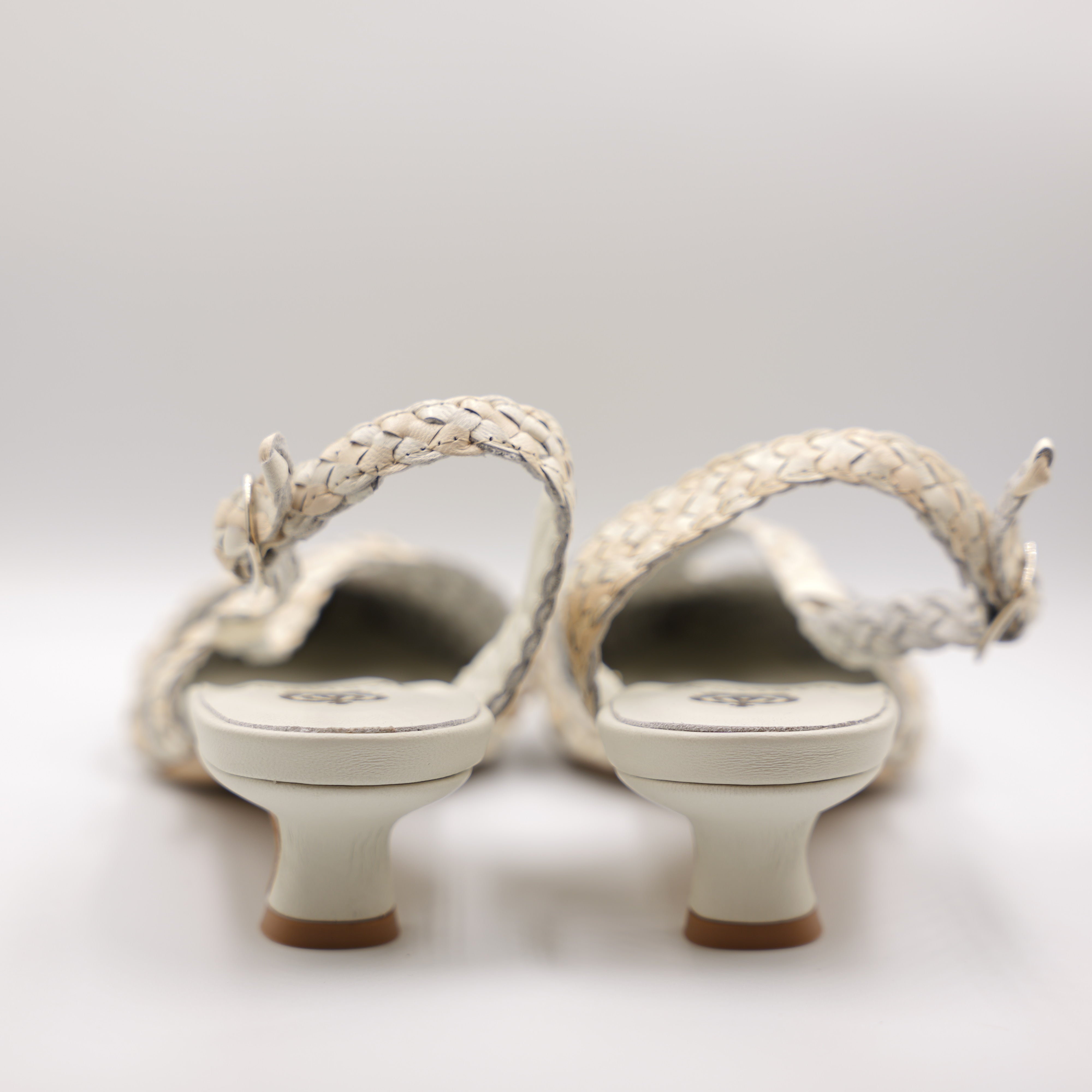L'Arianna - Slingback in pelle intrecciata