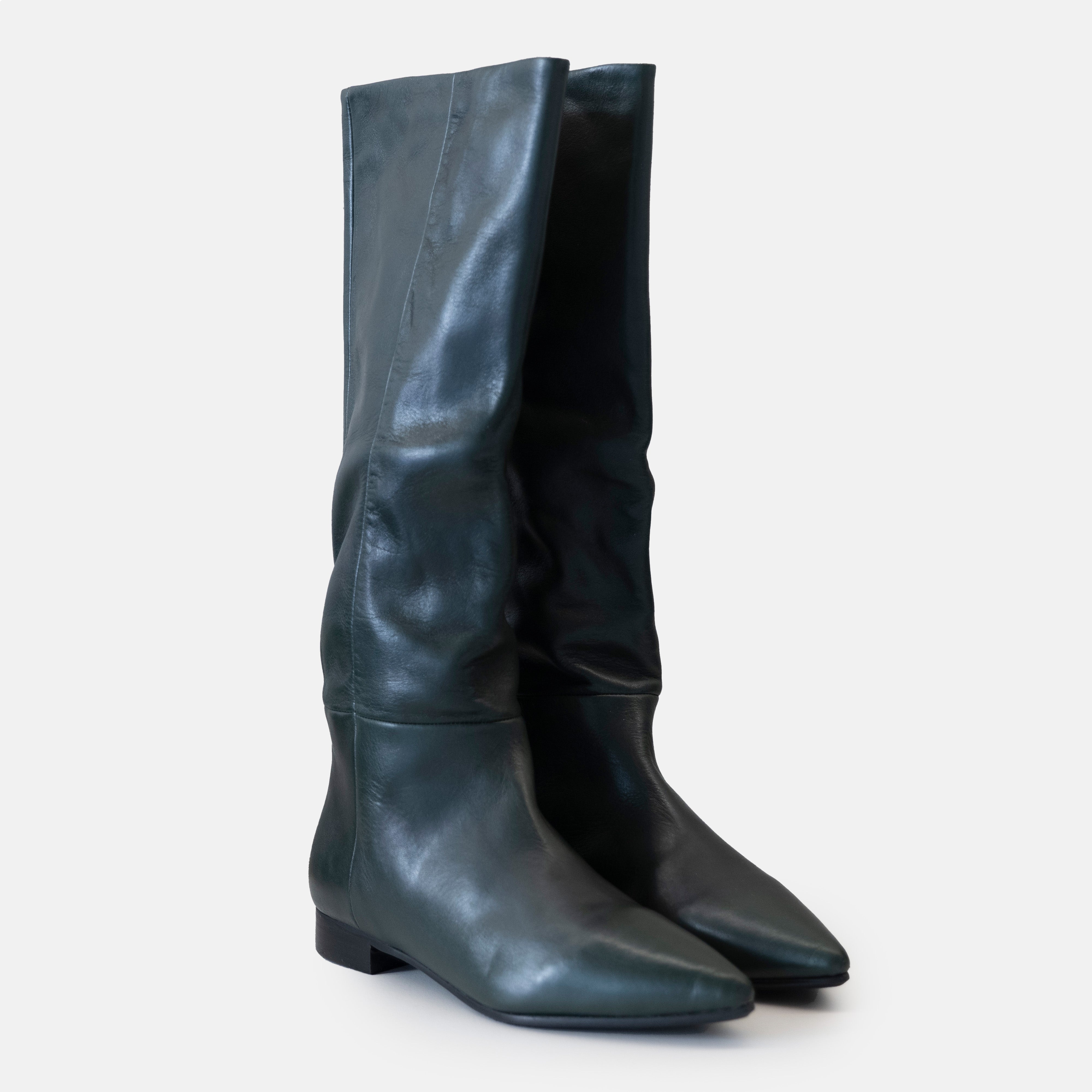 La Vitrina - Stivali in pelle a tubo