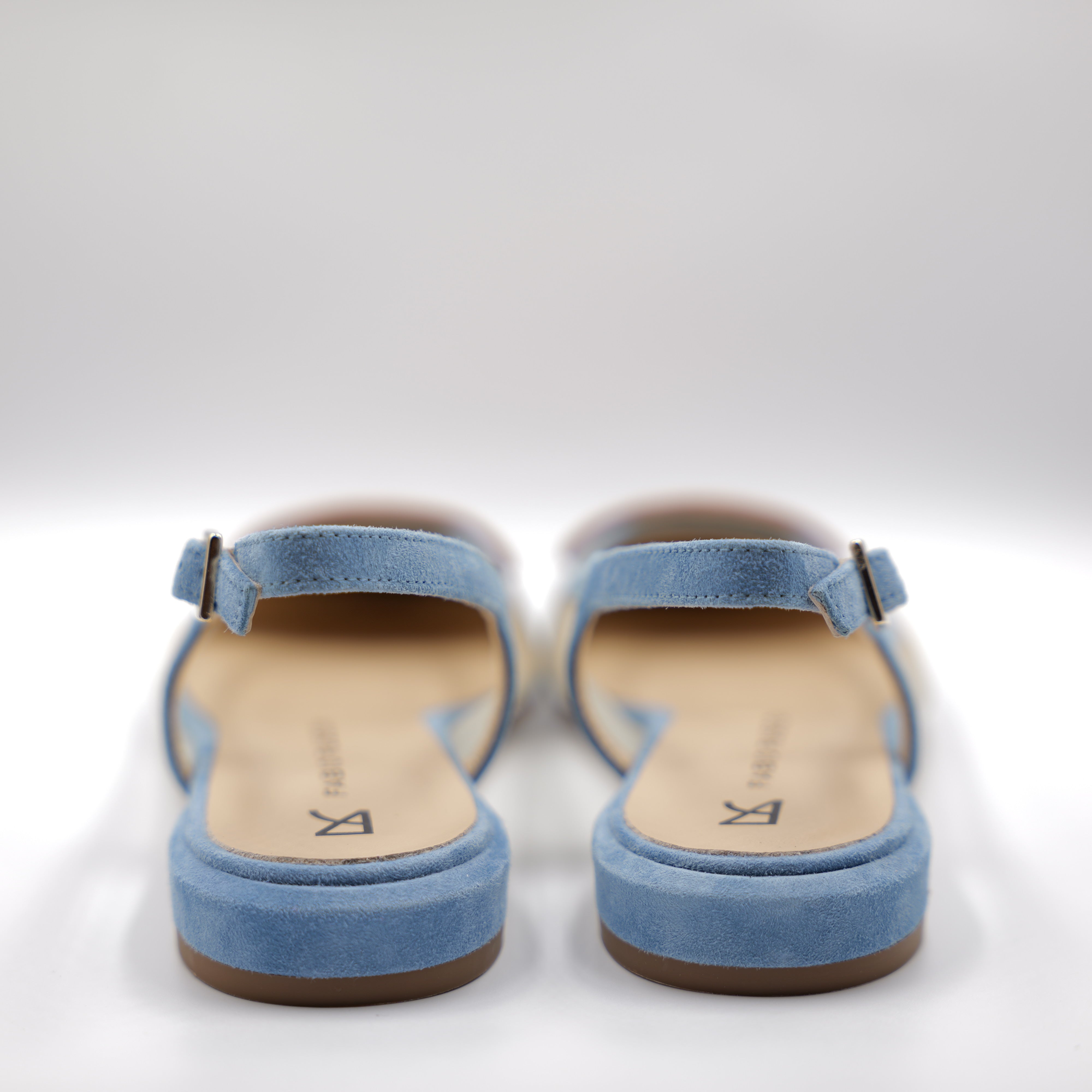 Fabio Rusconi - Slingback azzurra in camoscio e rete