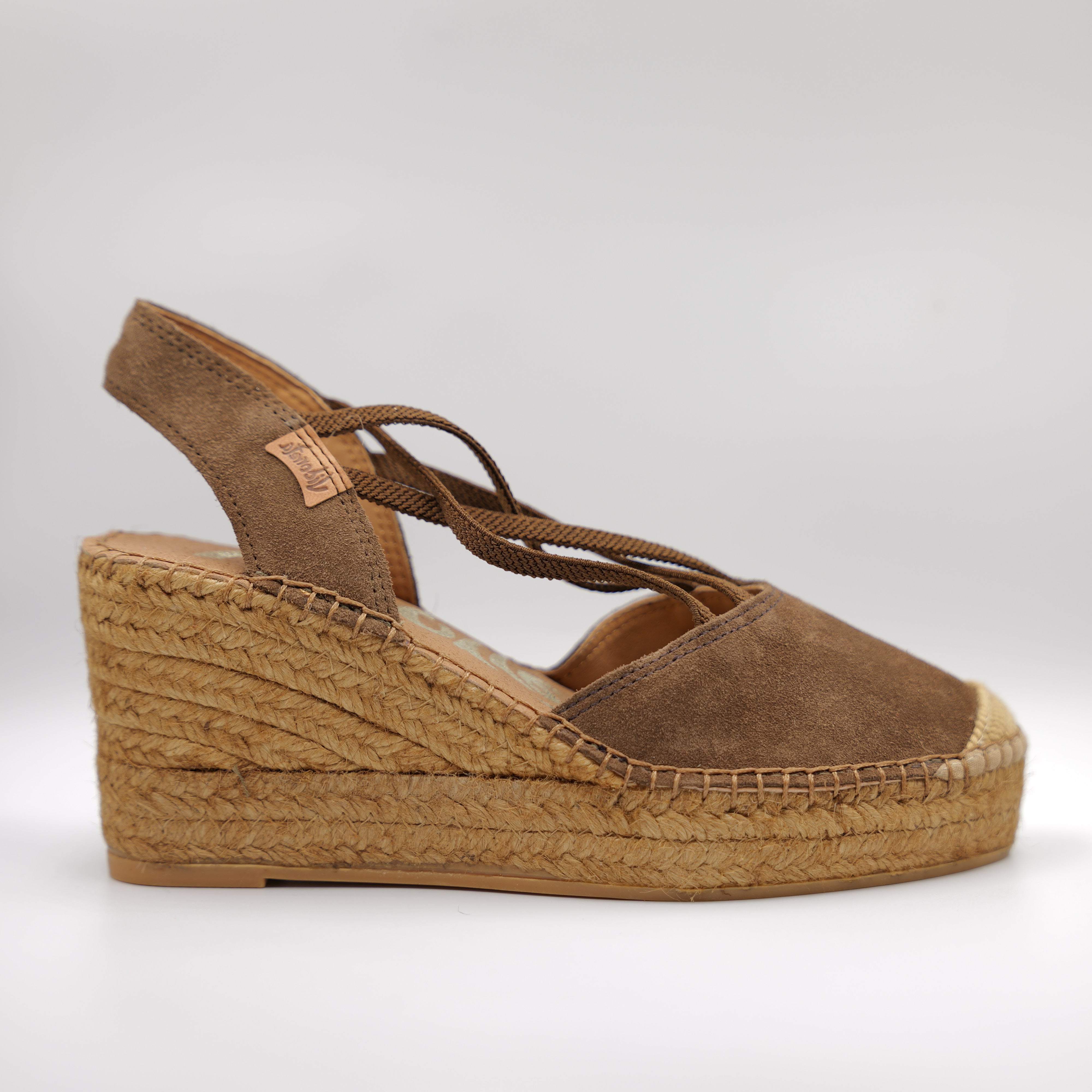 Vidorreta - Espadrillas marrone in camoscio con elastici