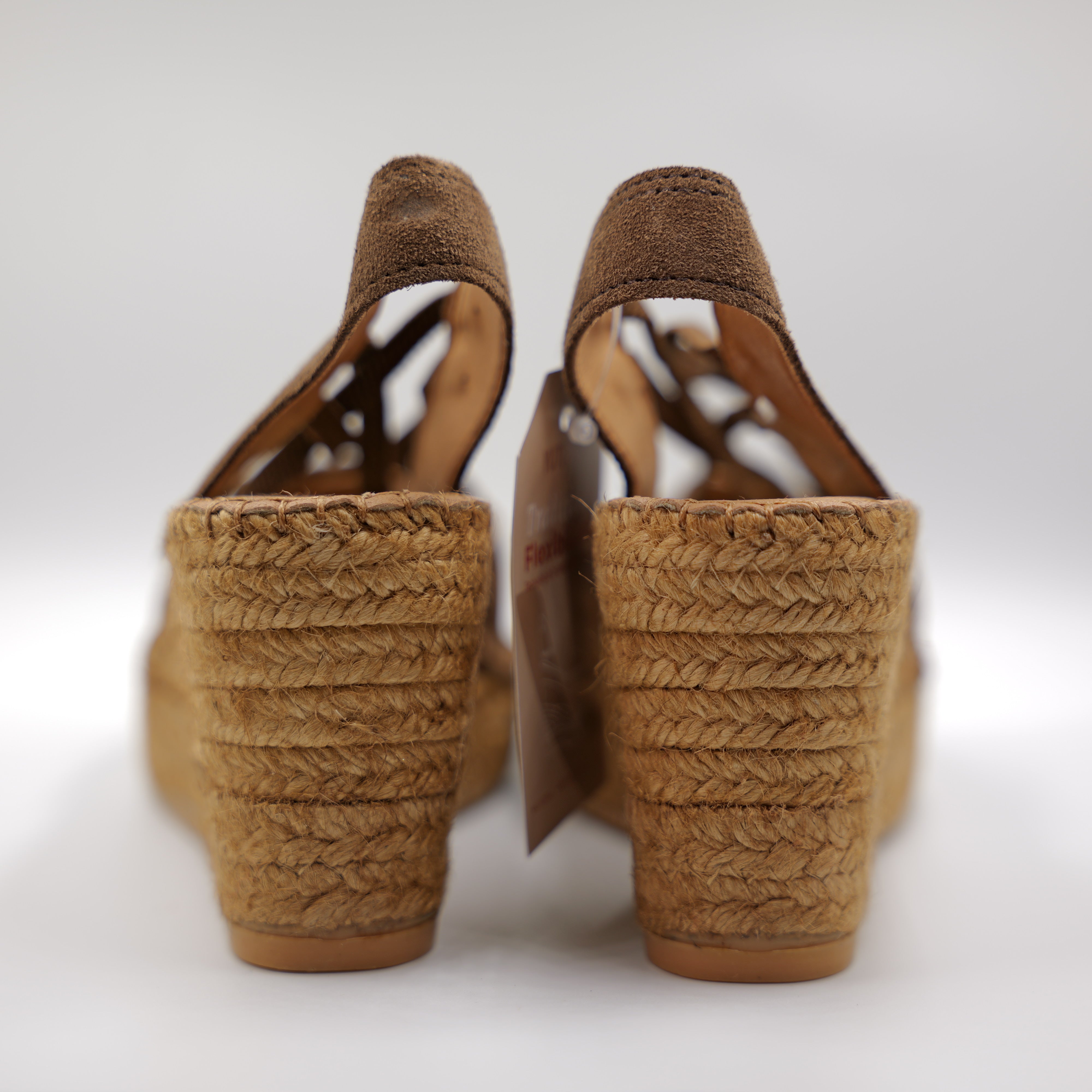 Vidorreta - Espadrillas marrone in camoscio con elastici