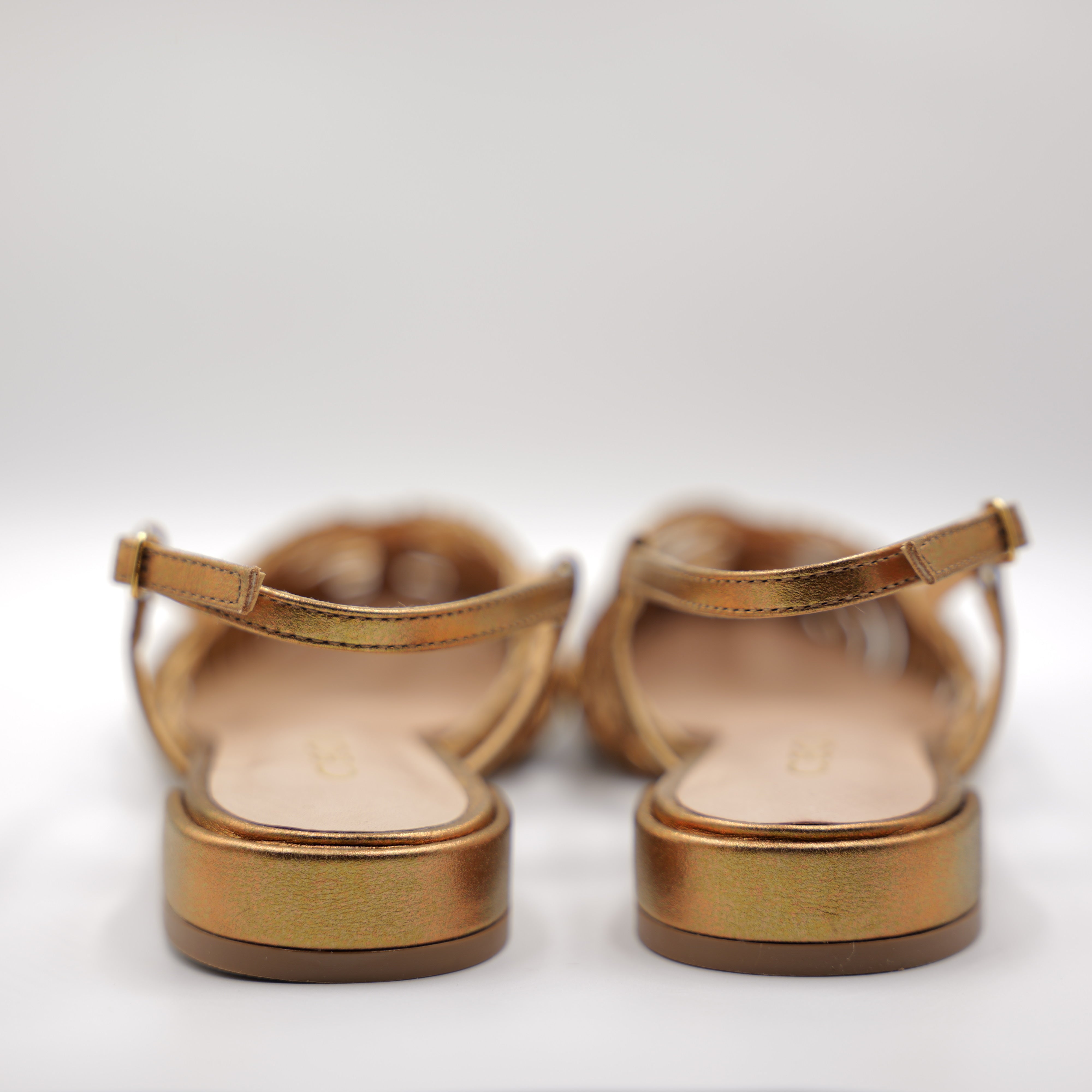 Cecil - Slingback Chanel Oro intrecciata in pelle