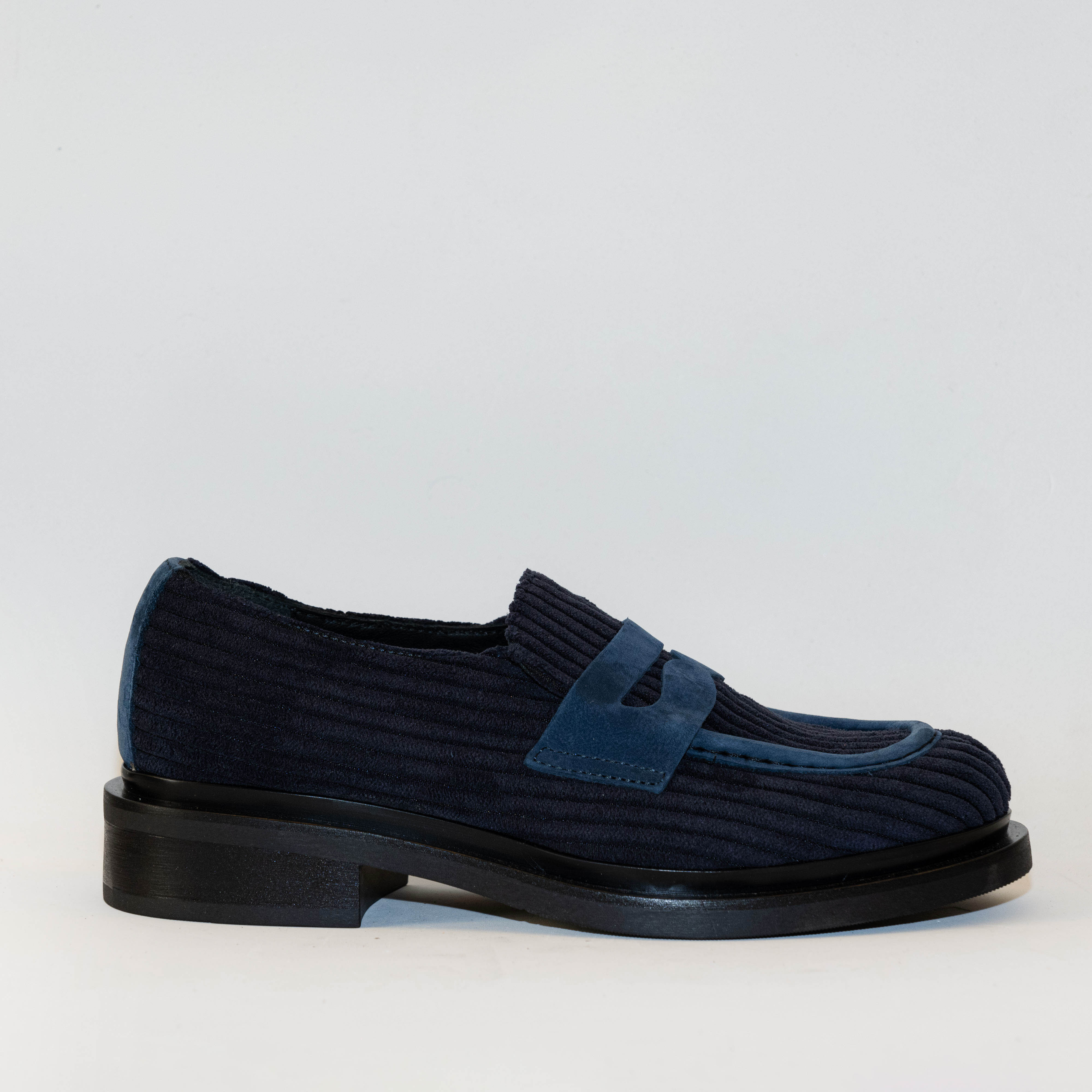 Civico quattordici - Mocassini in velluto fondo in gomma