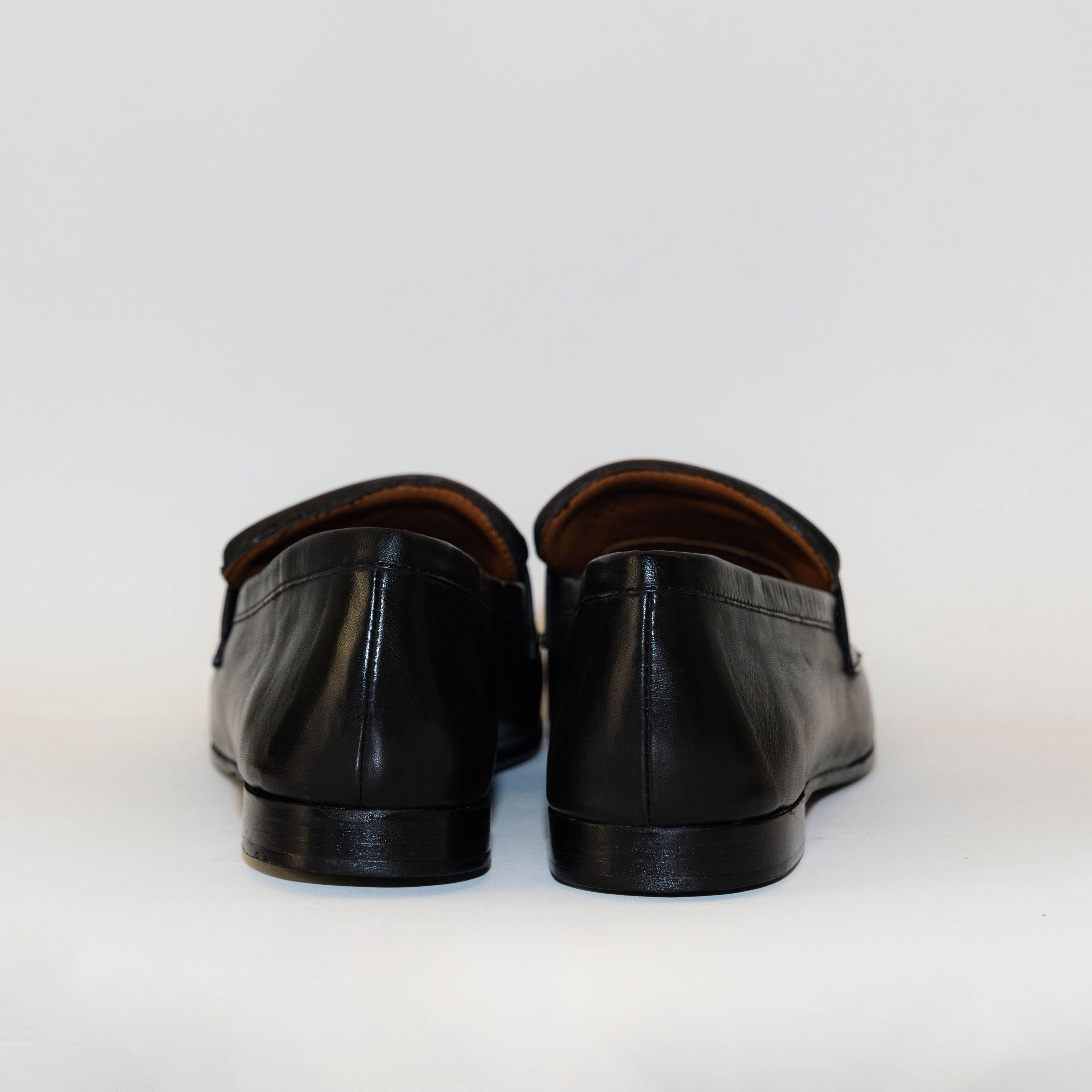 Rebecca White - Mocassini in pelle neri punta quadrata