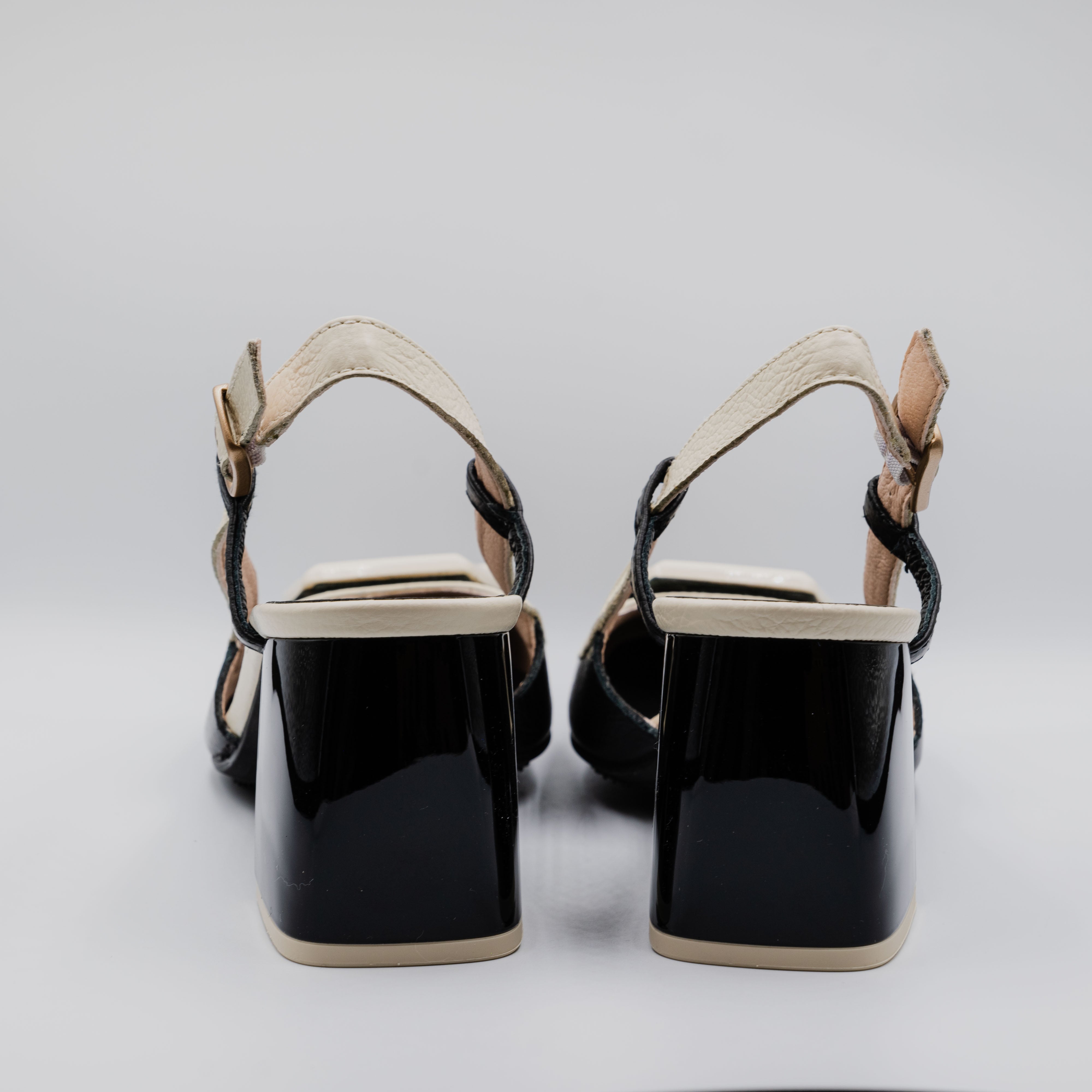 Hispanitas - Slingback in pelle martellata tacco largo