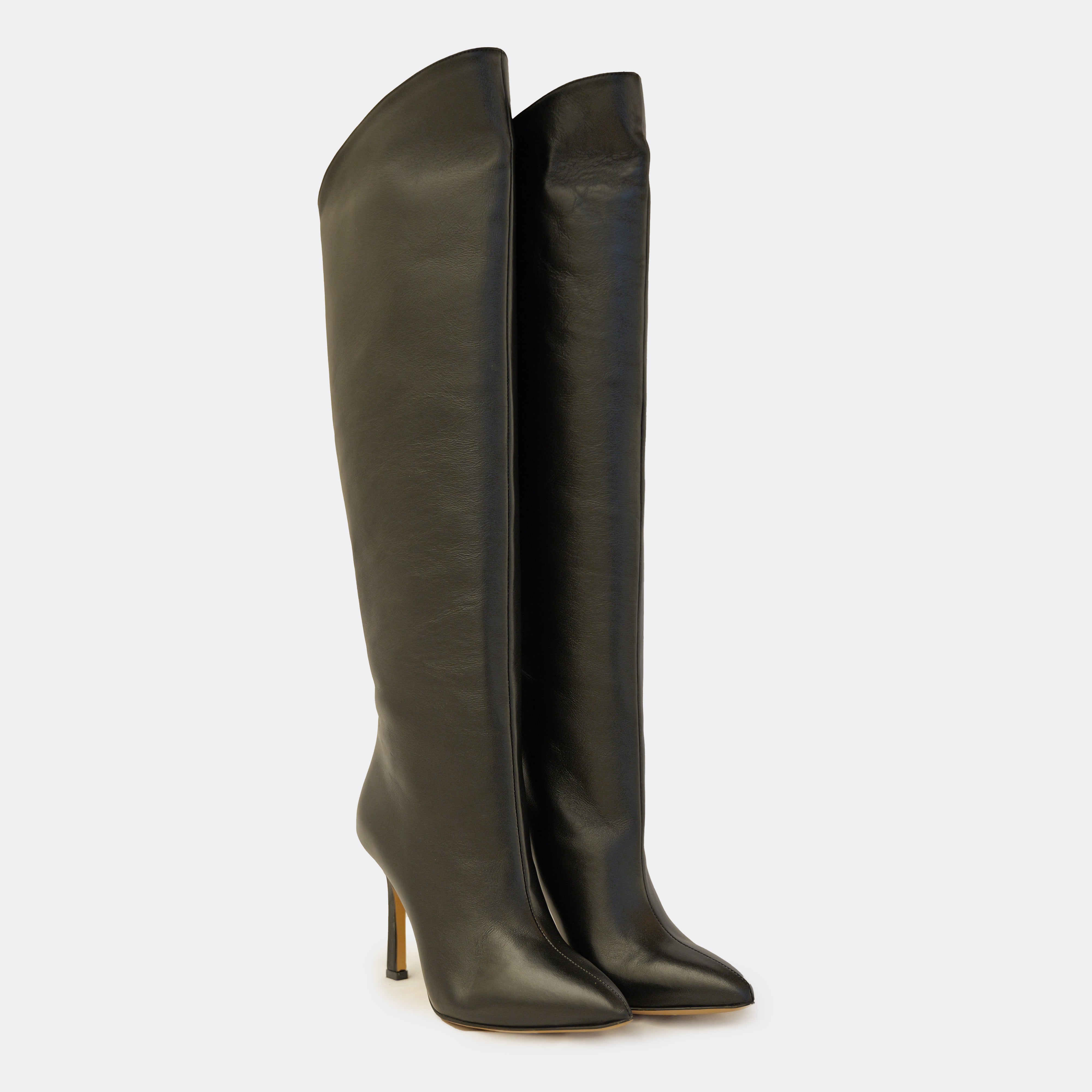 Perlanera - Stivali in pelle a punta