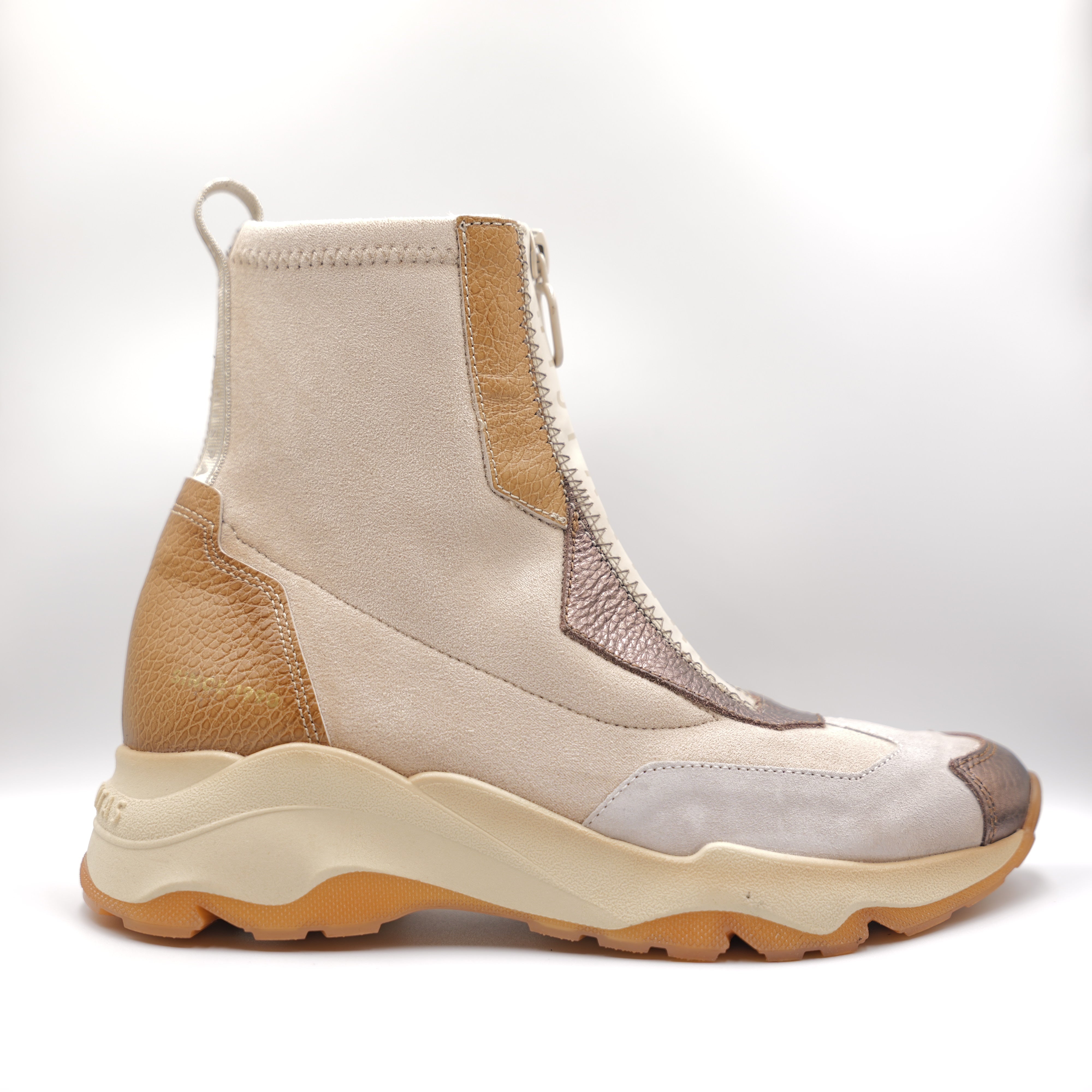 Hispanitas - Sneakers in pelle e morbido tessuto con zip