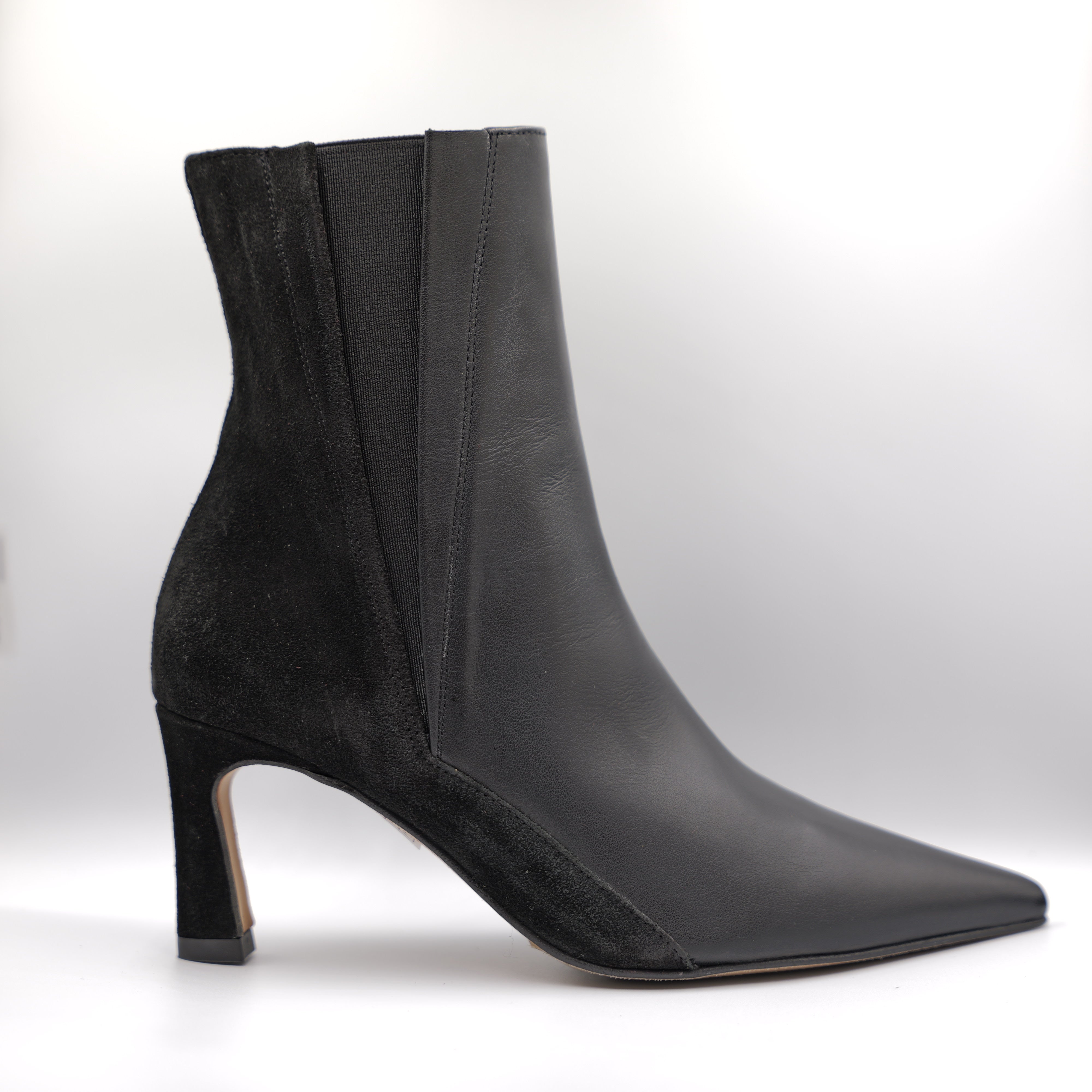 Angel Alarcon - Tronchetti in pelle e camoscio con elastico