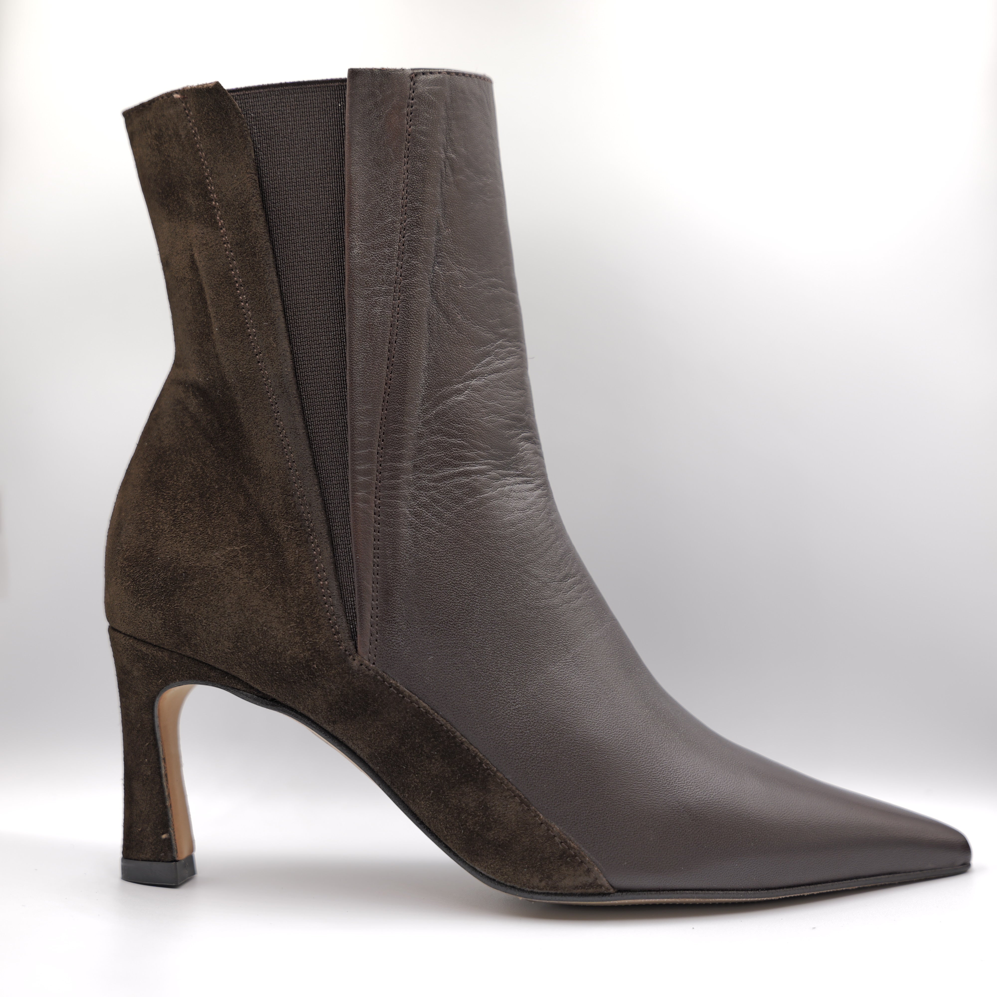 Angel Alarcon - Tronchetti in pelle e camoscio con elastico