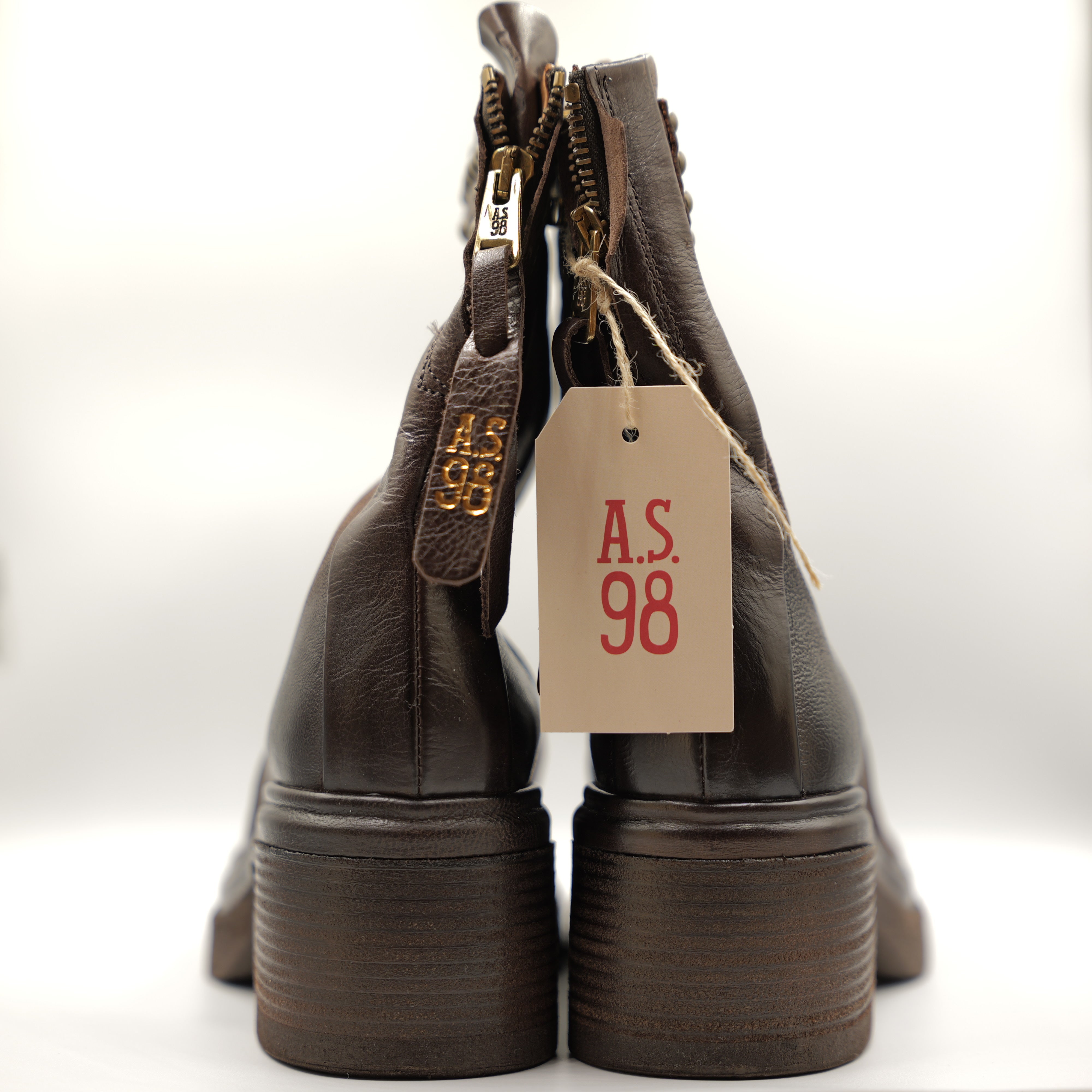 A.S.98 - Stivaletti in pelle con zip