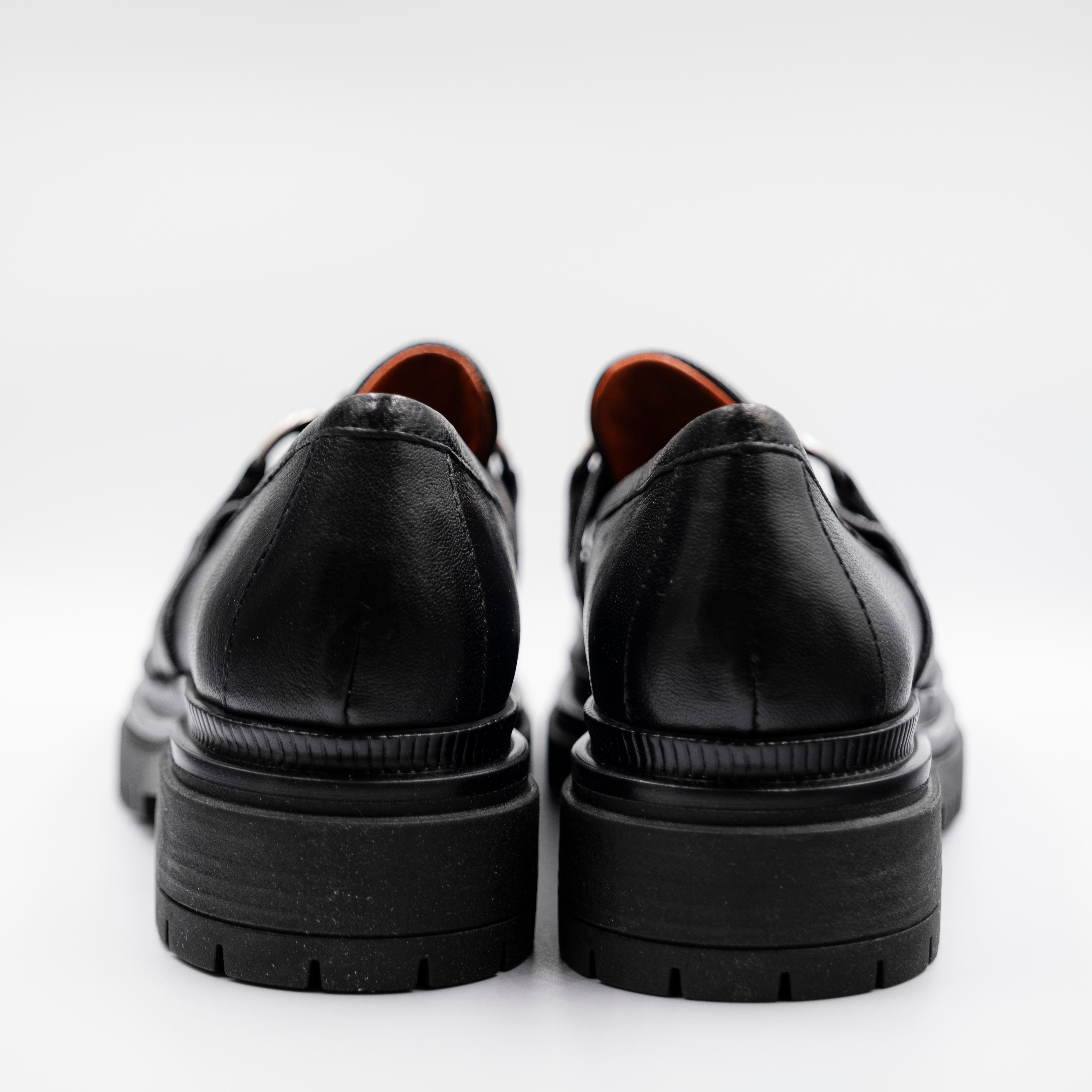 Mjus - Mocassini in pelle con accessorio acciaio