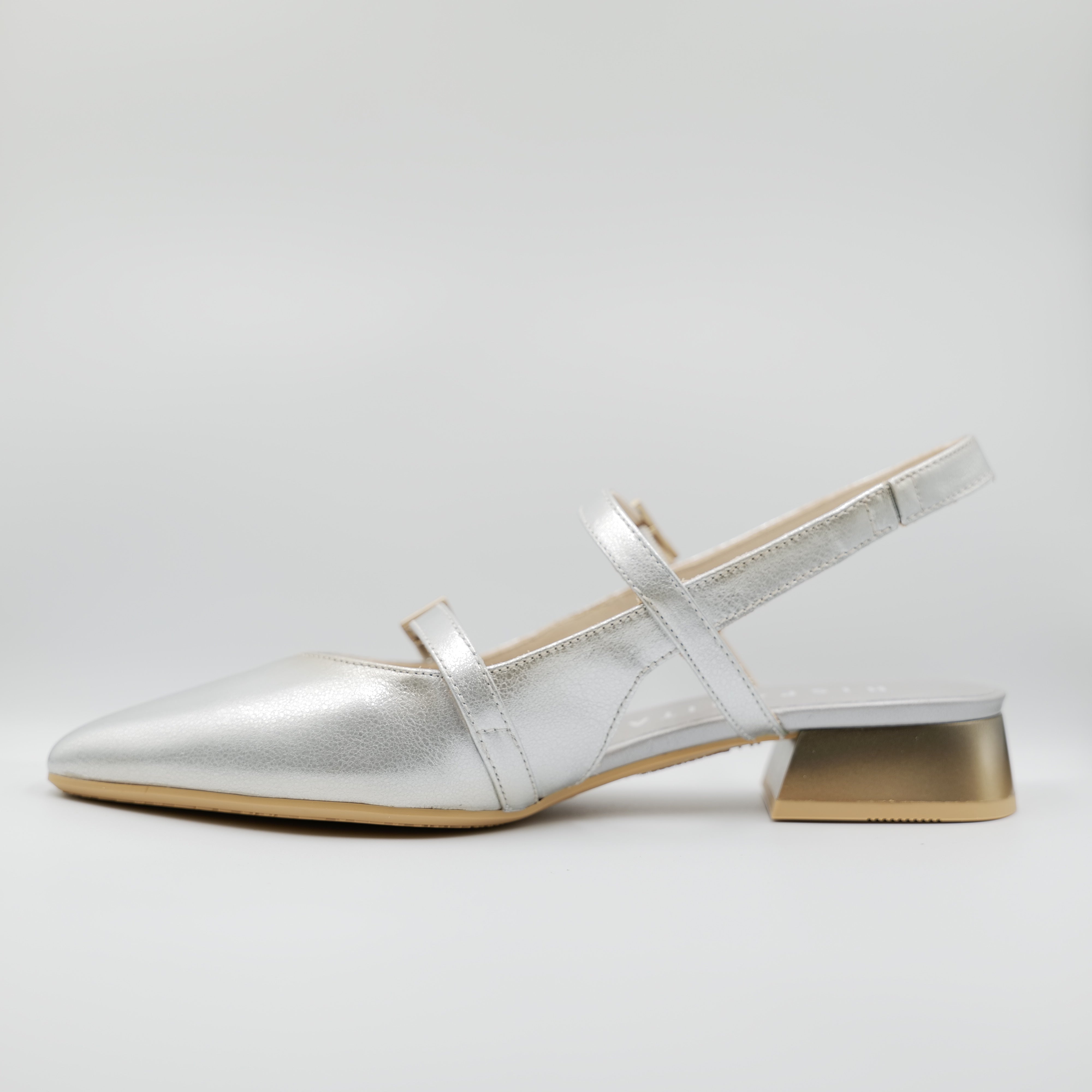 Hispanitas - Slingback in pelle laminata con cinturini