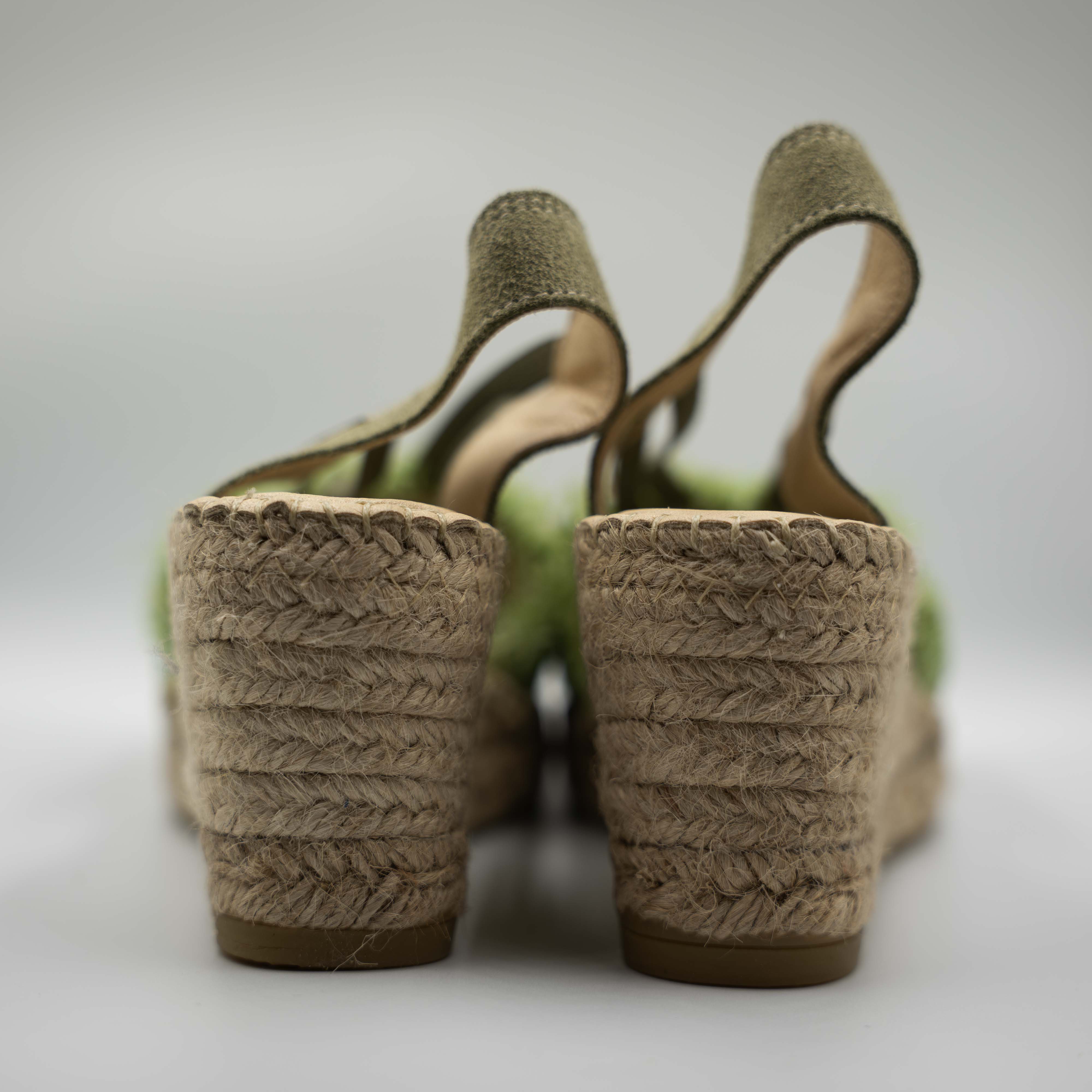 Vidorreta - Espadrilles in pelle e rafia con pietre