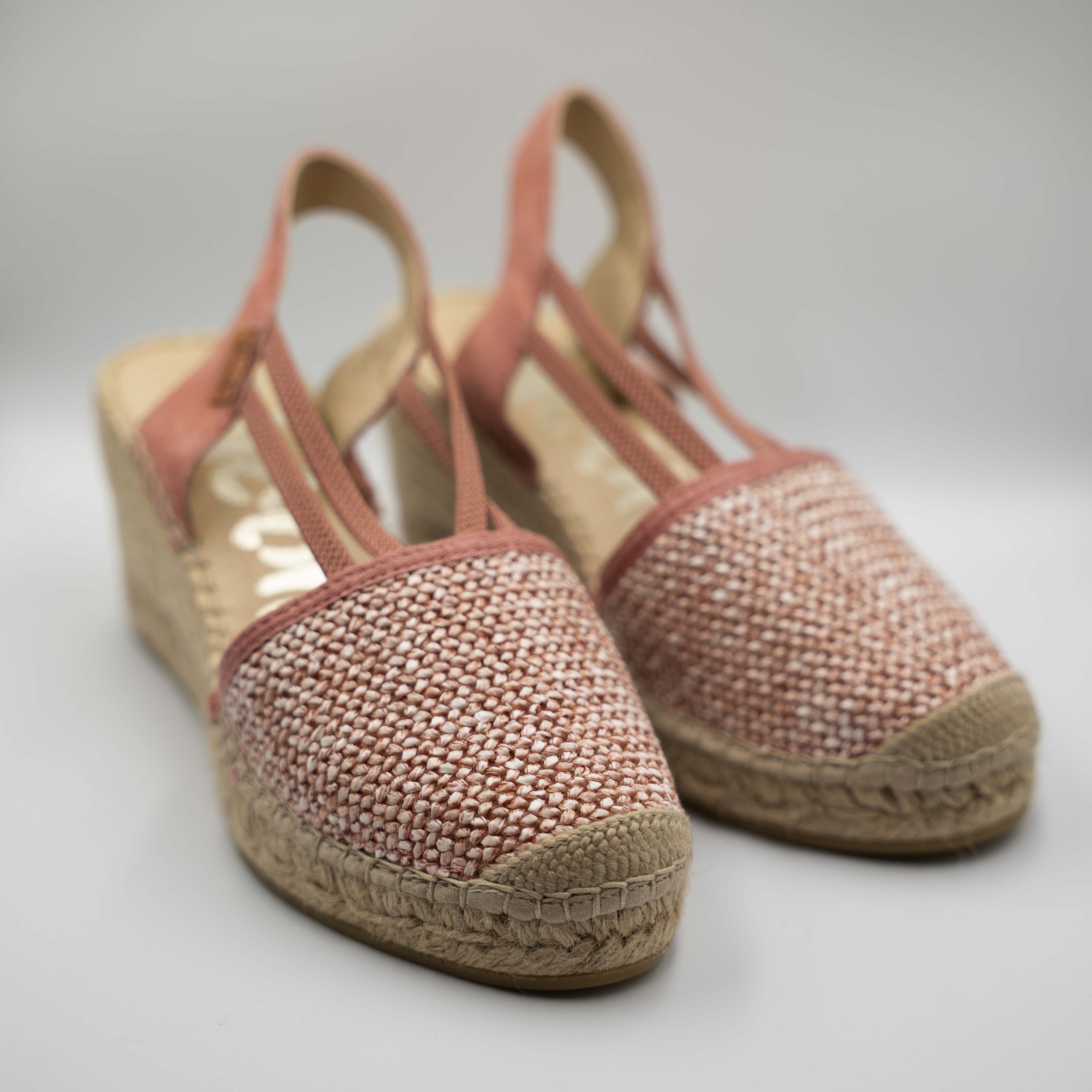 Vidorreta - Espadrilles in pelle e rafia con elastico
